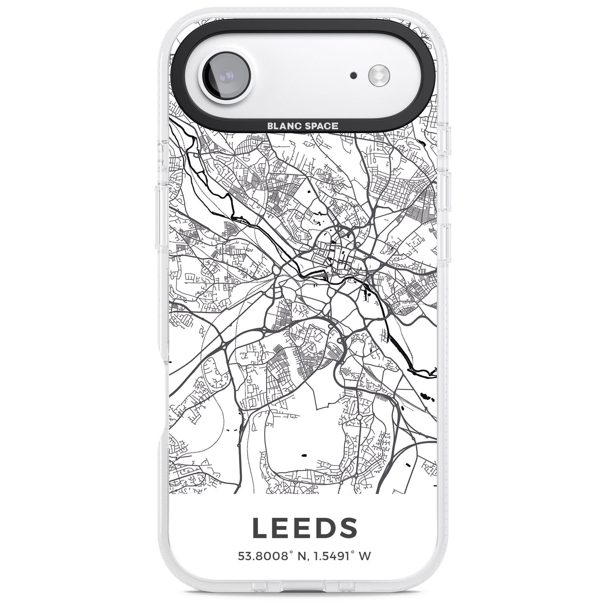 Leeds Map iPhone 17 Air Impact Air Clear Phone Case