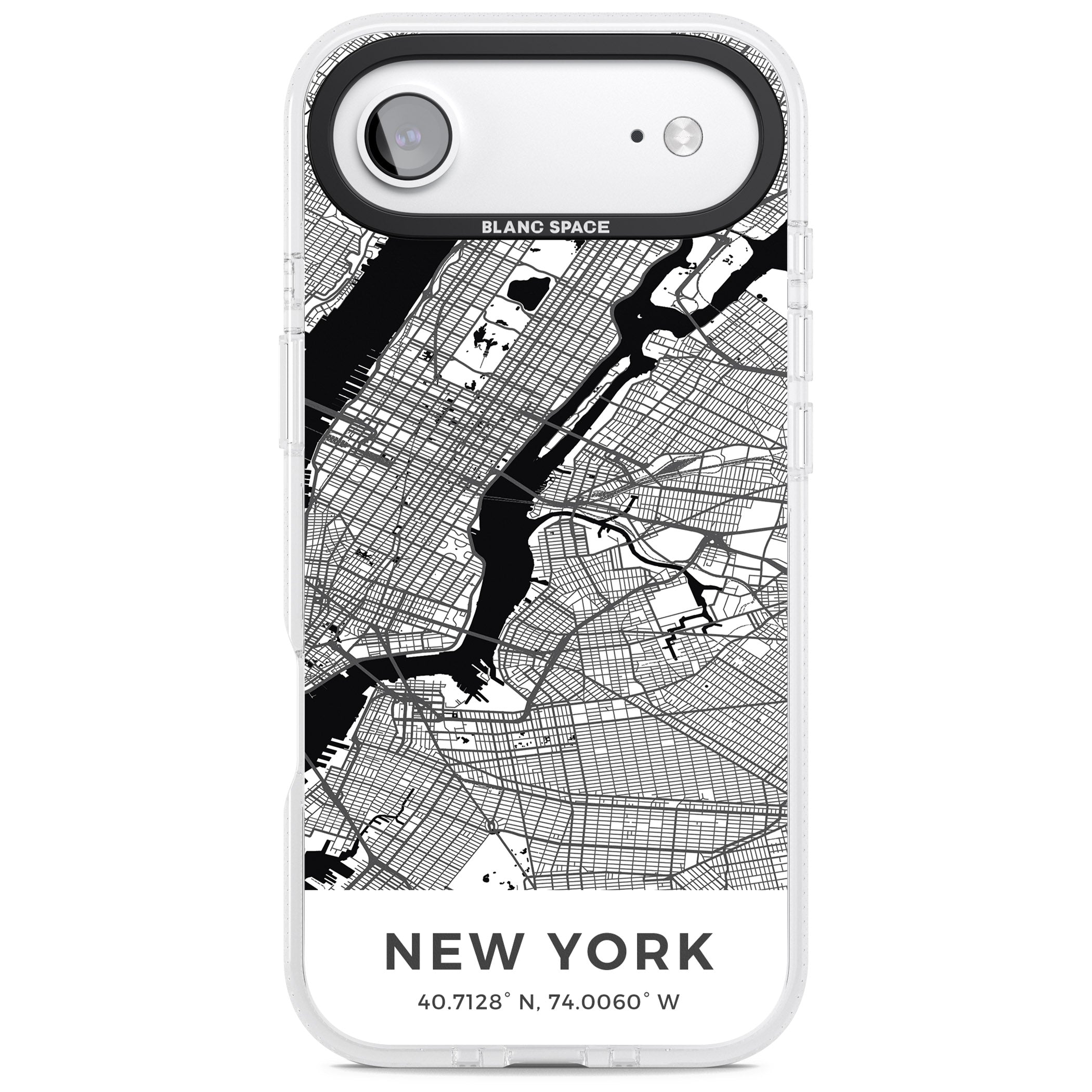 New York Map iPhone 17 Air Impact Air Clear Phone Case
