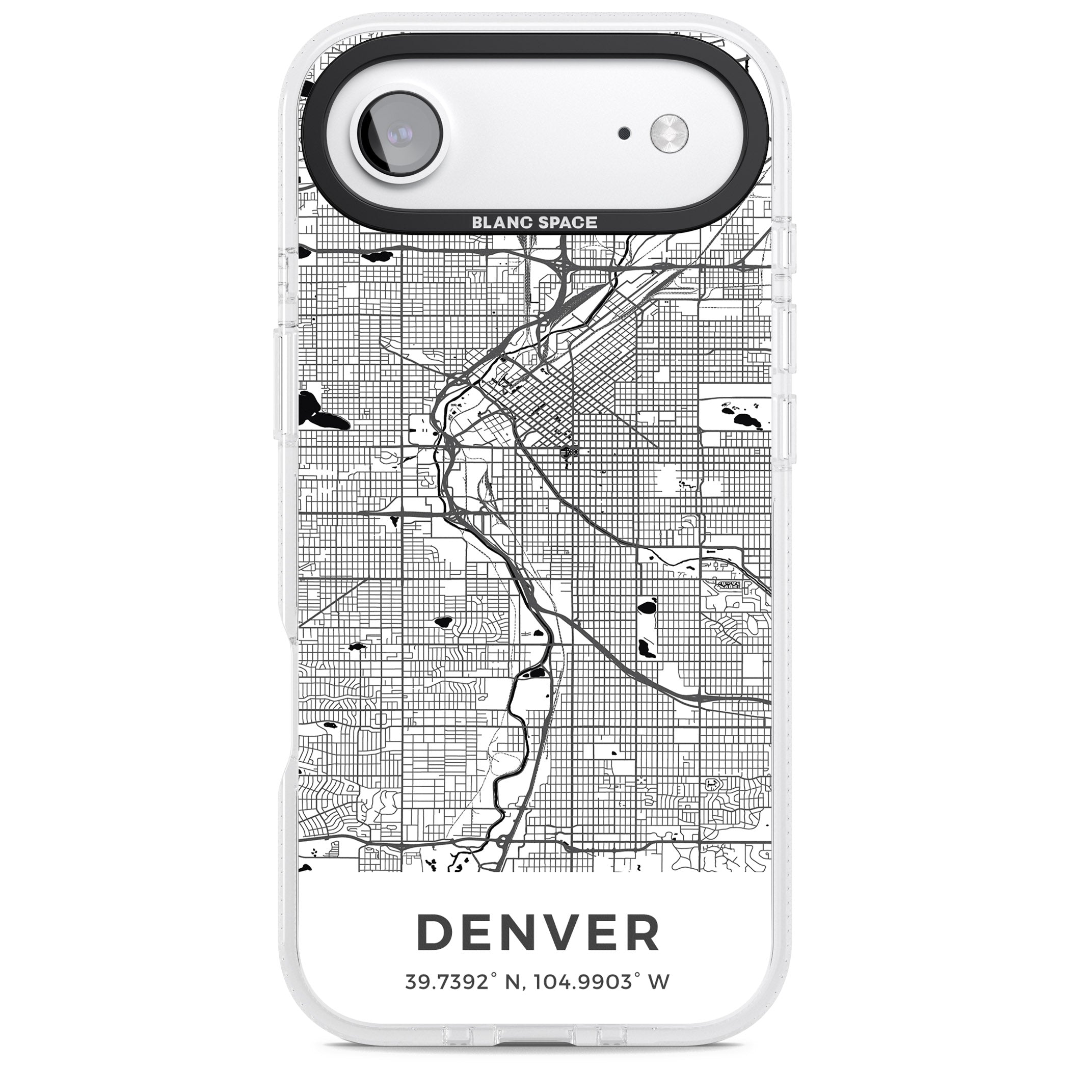 Denver Map iPhone 17 Air Impact Air Clear Phone Case
