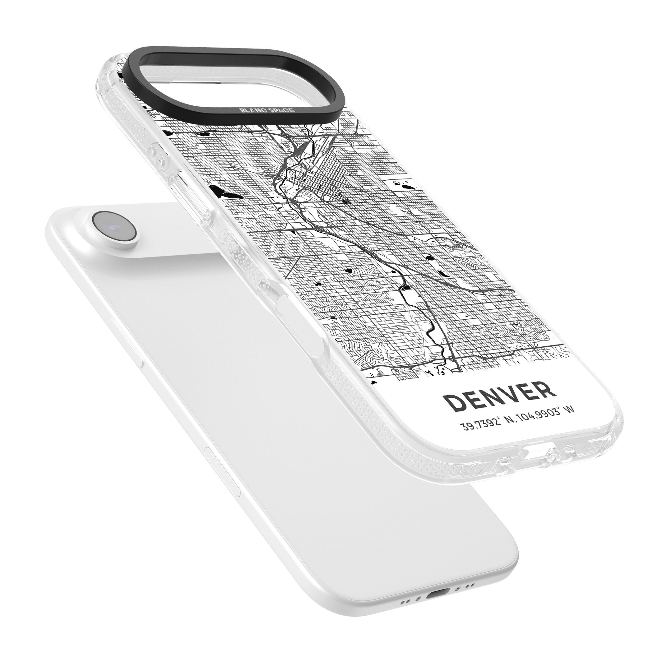 Denver Map iPhone 17 Air Impact Air Clear Phone Case Colours