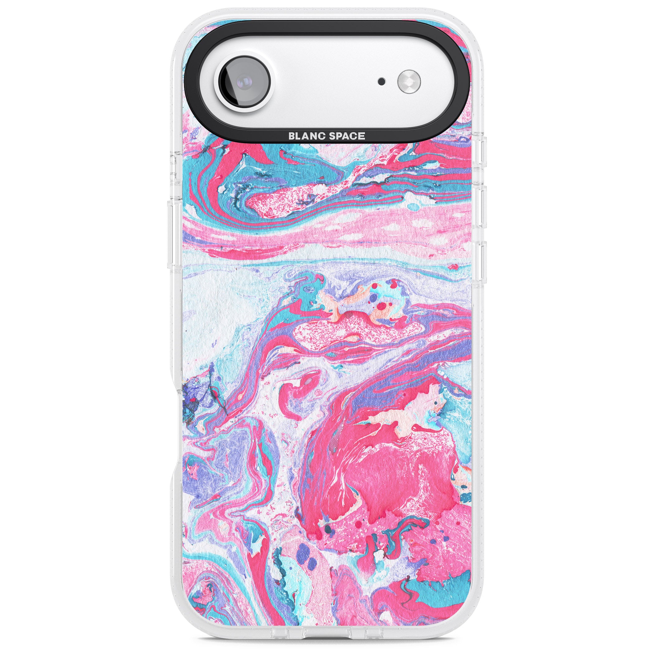 Pink, Blue & Purple Marbled Paper Pattern iPhone 17 Air Impact Air Clear Phone Case