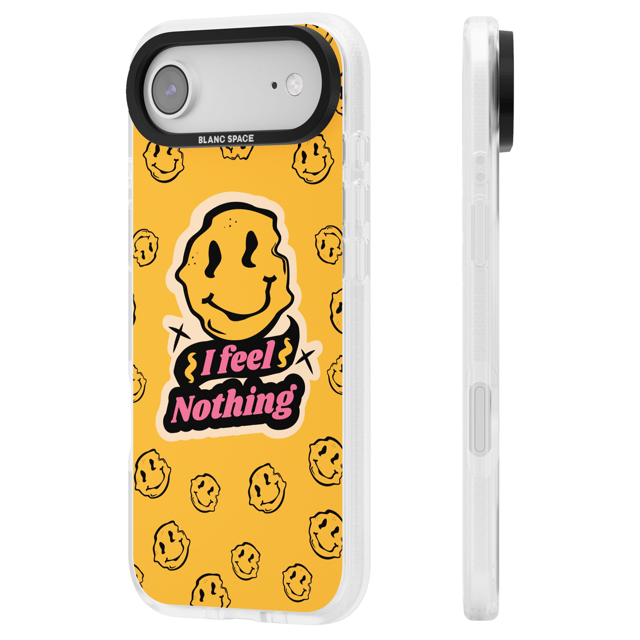 I Feel Nothing iPhone 17 Air Impact Air Clear Phone Case Side Profile