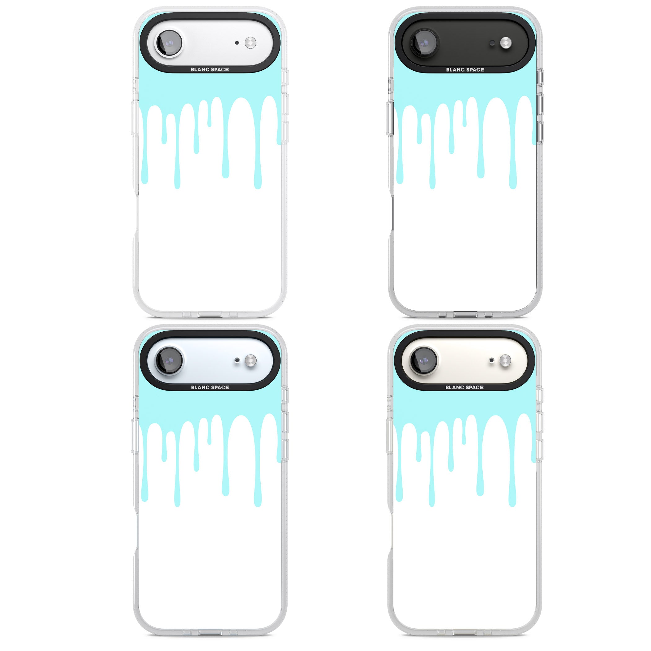 Melted Teal Drip iPhone 17 Air Impact Air Clear Phone Case APT Impact Protection