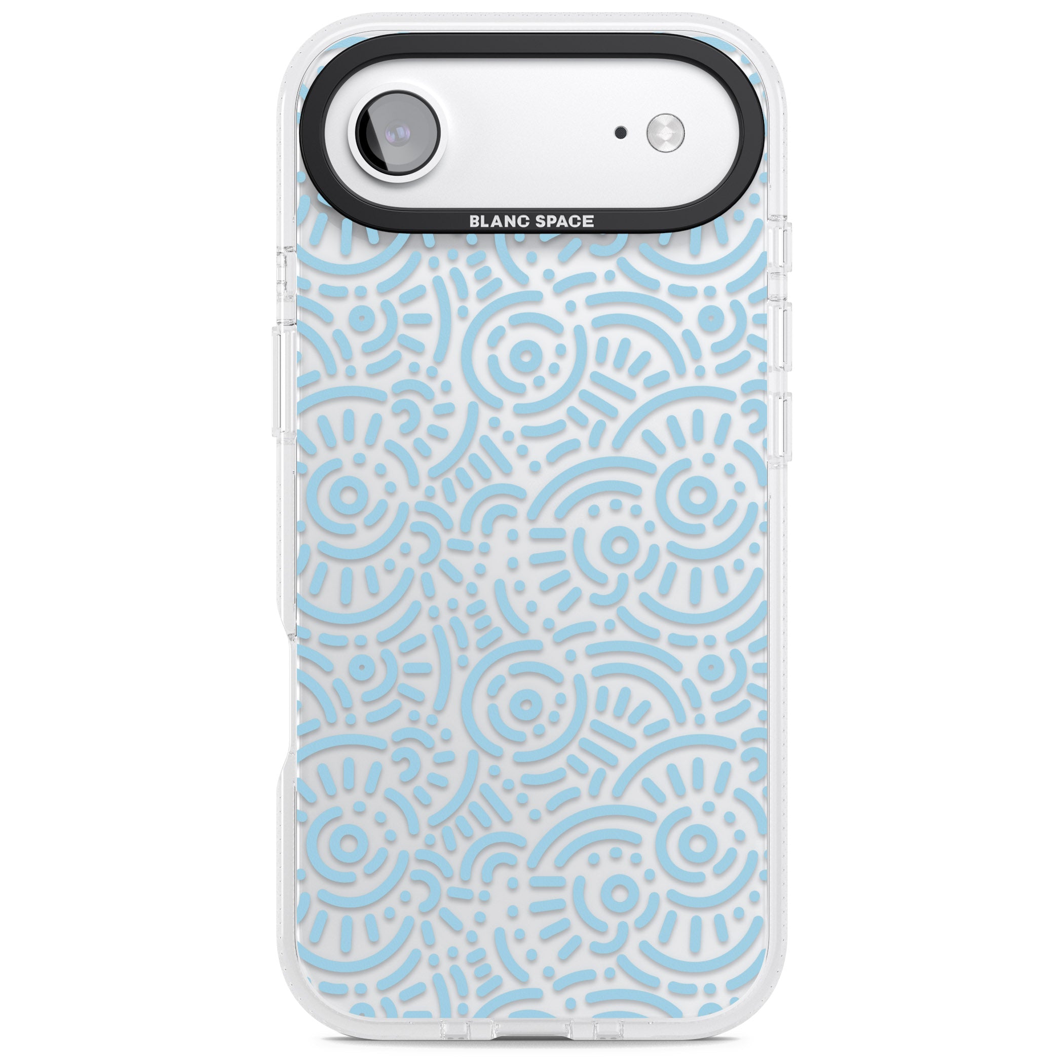 Light Blue Retro Pattern iPhone 17 Air Impact Air Clear Phone Case