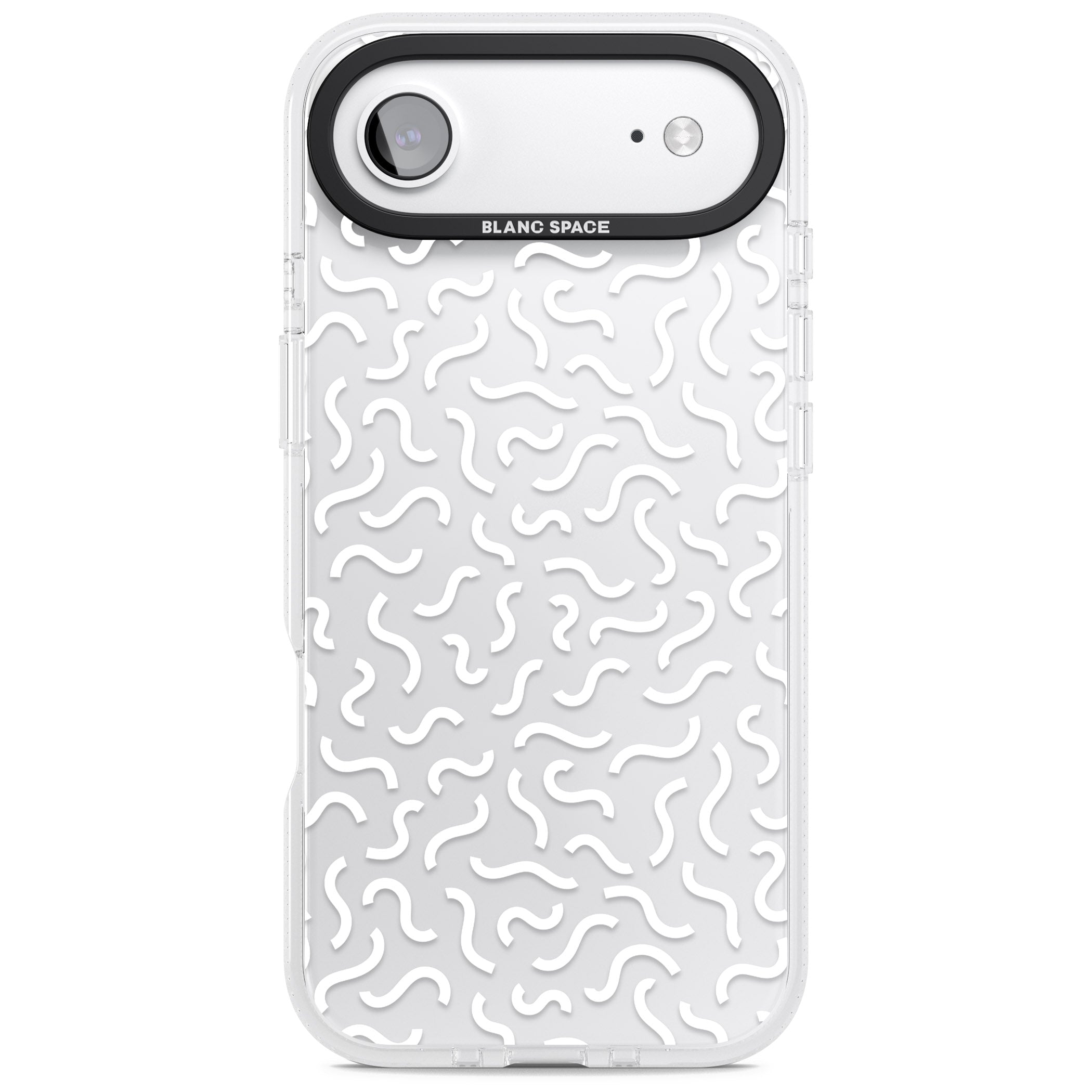 Black & White Wavy Pattern iPhone 17 Air Impact Air Clear Phone Case