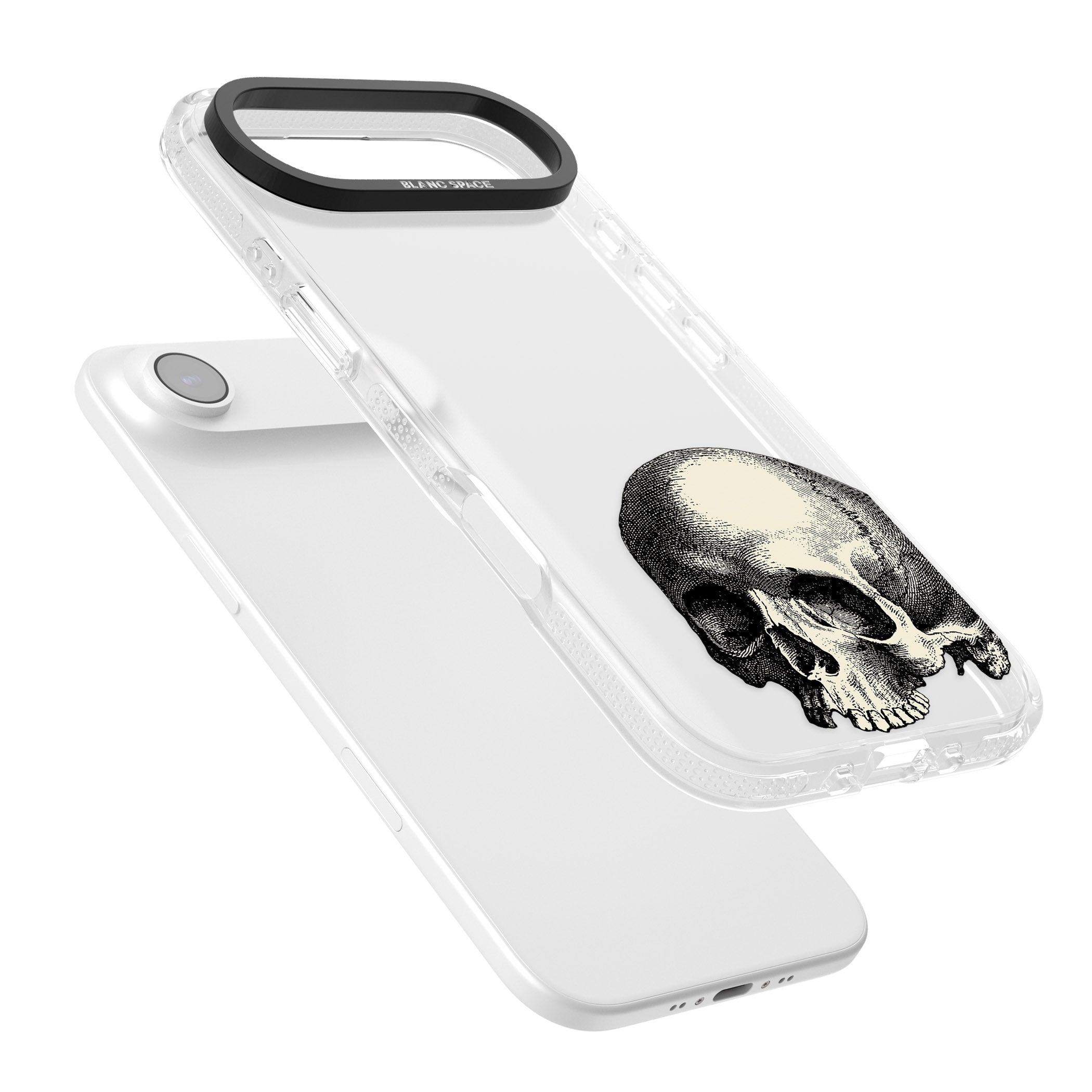 Minimal Vintage Skull iPhone 17 Air Impact Air Clear Phone Case Colours