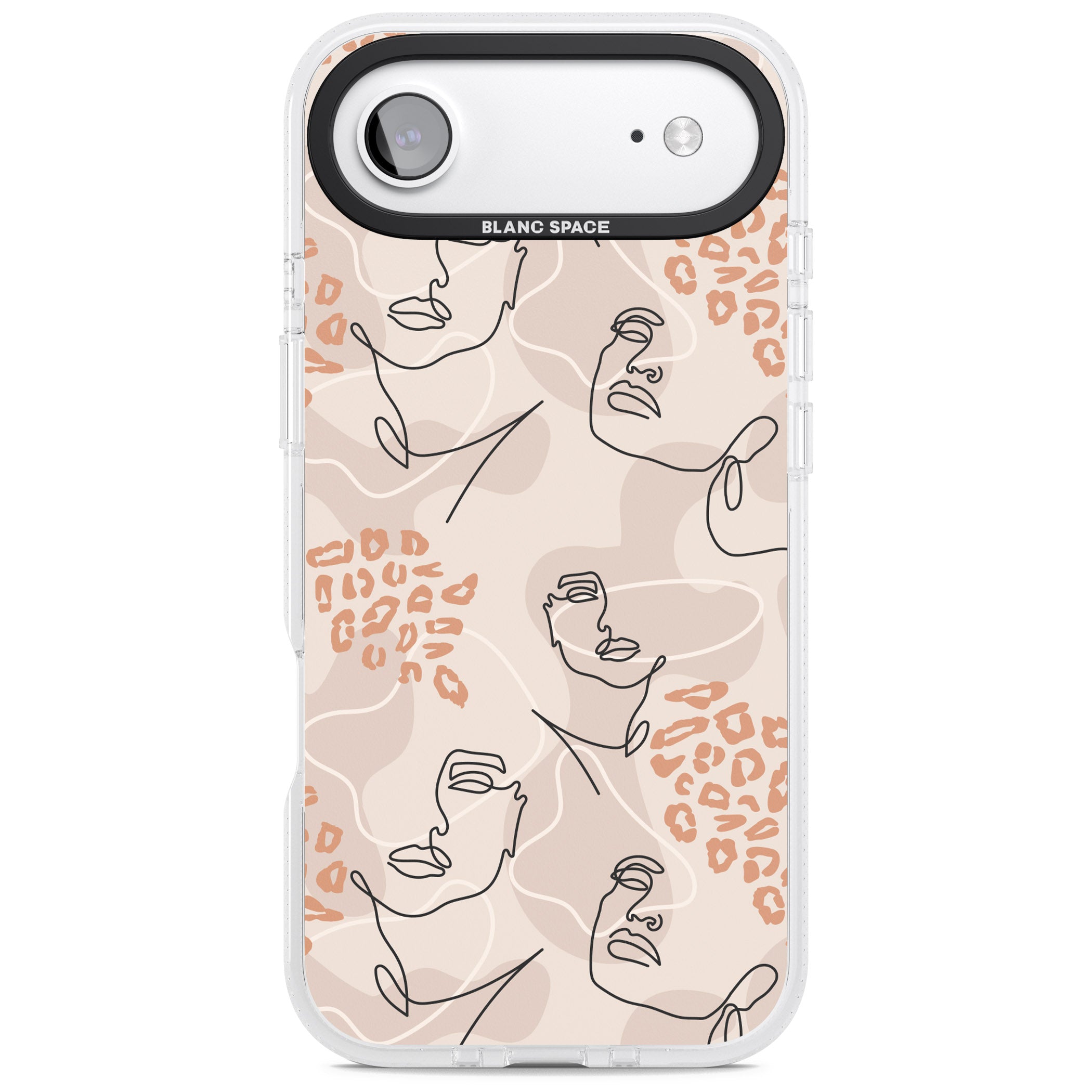 Abstract Faces Leopard iPhone 17 Air Impact Air Clear Phone Case