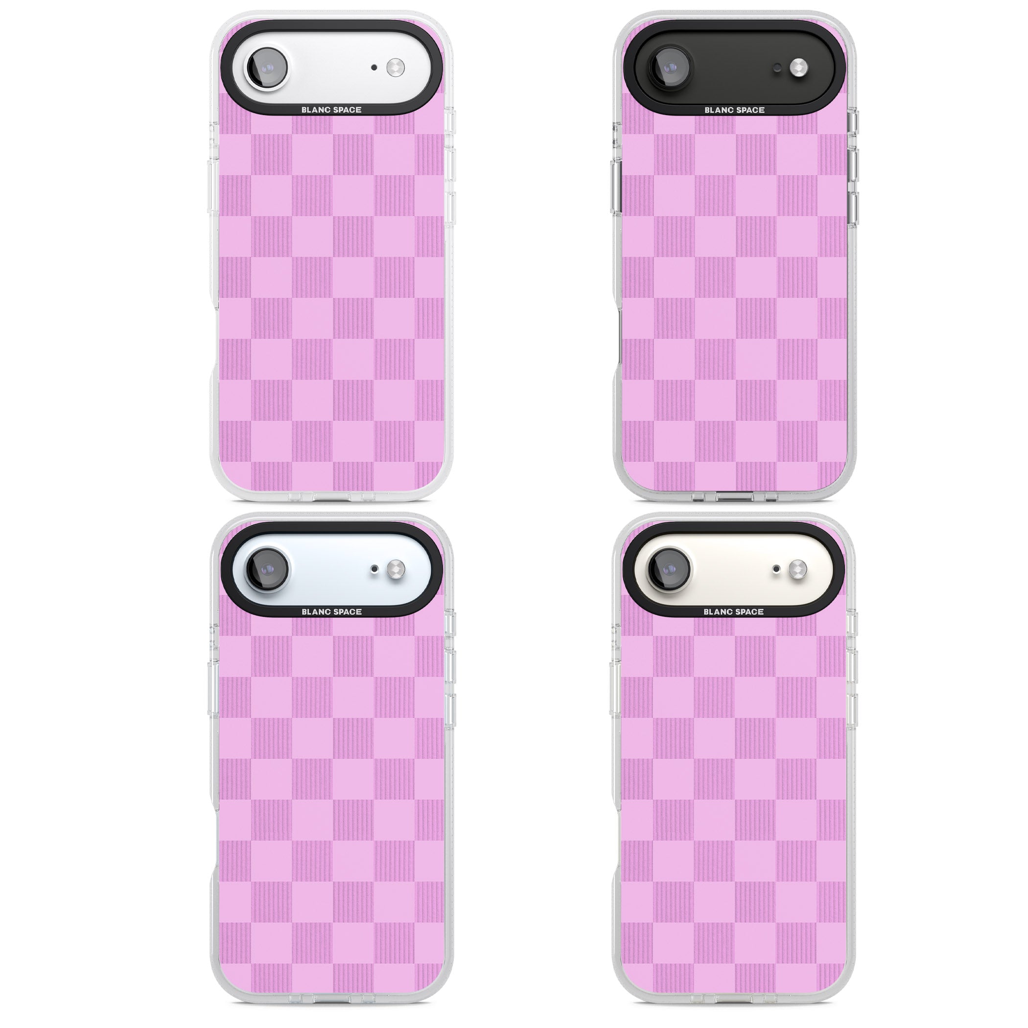 Bubblegum Checkered iPhone 17 Air Impact Air Clear Phone Case APT Impact Protection