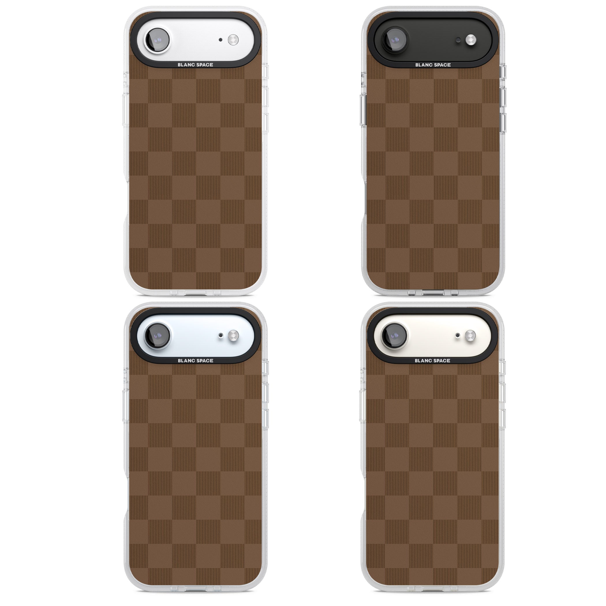 Chocolate Checkered iPhone 17 Air Impact Air Clear Phone Case APT Impact Protection