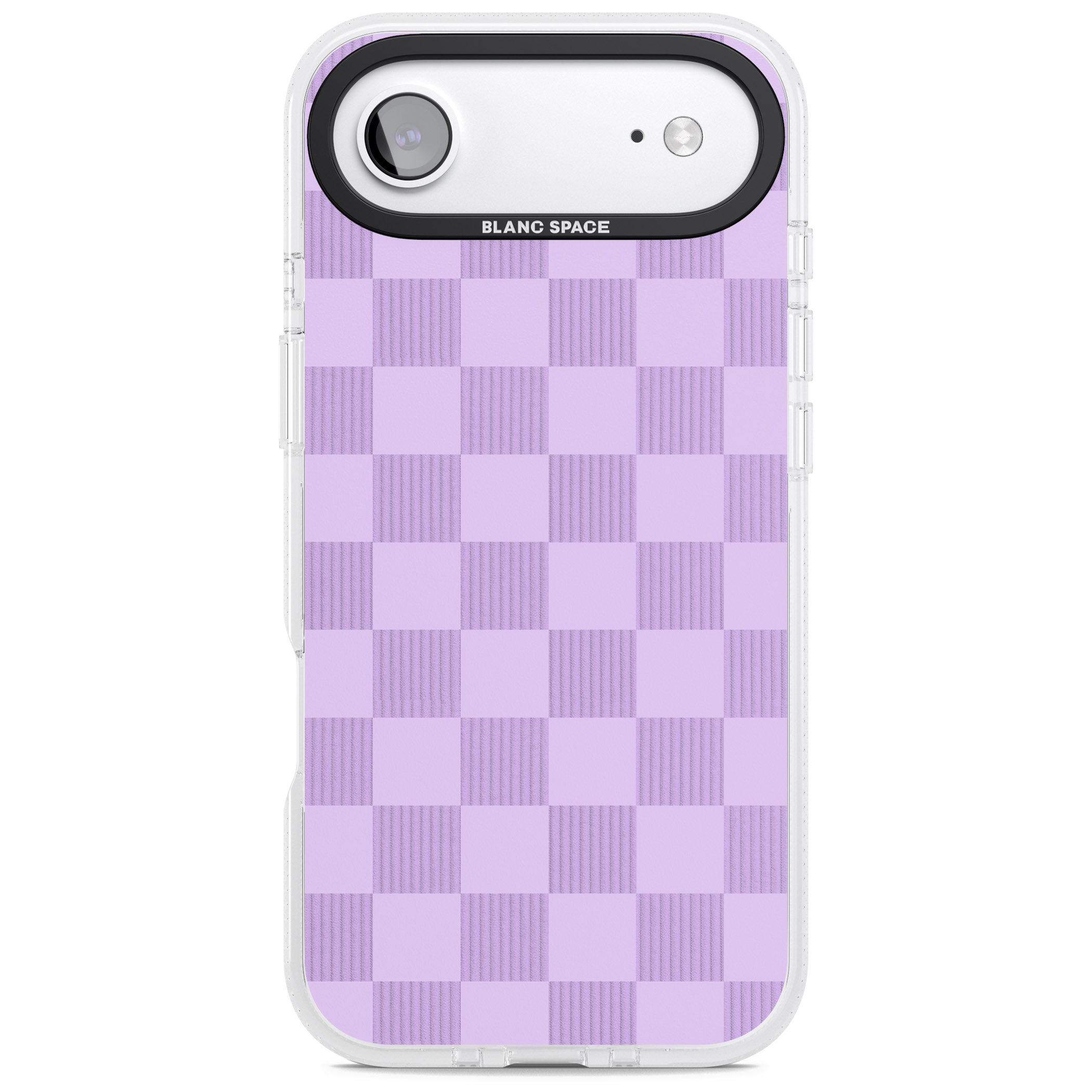 Lilac Checkered iPhone 17 Air Impact Air Clear Phone Case