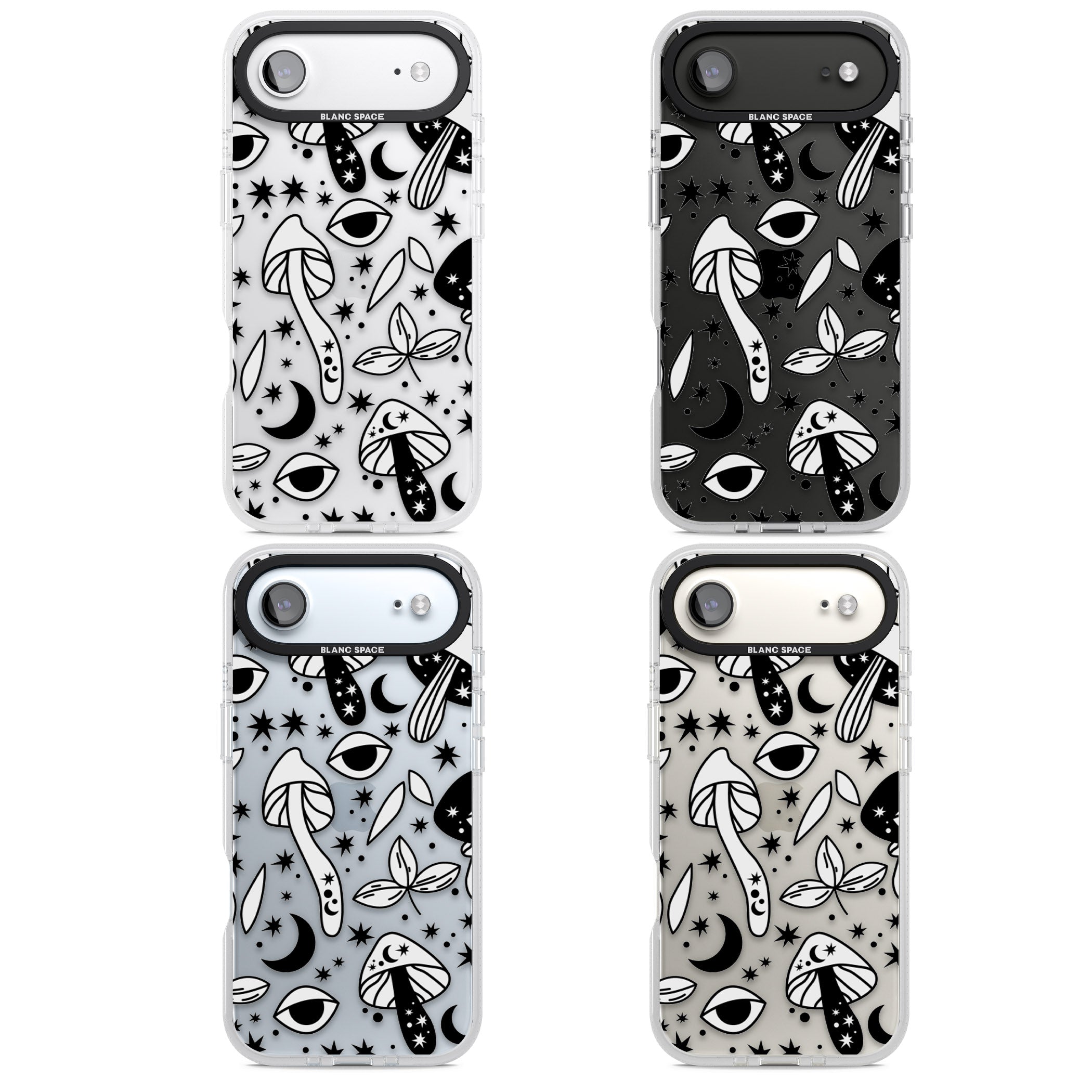 Mystic Mushrooms Pattern iPhone 17 Air Impact Air Clear Phone Case APT Impact Protection