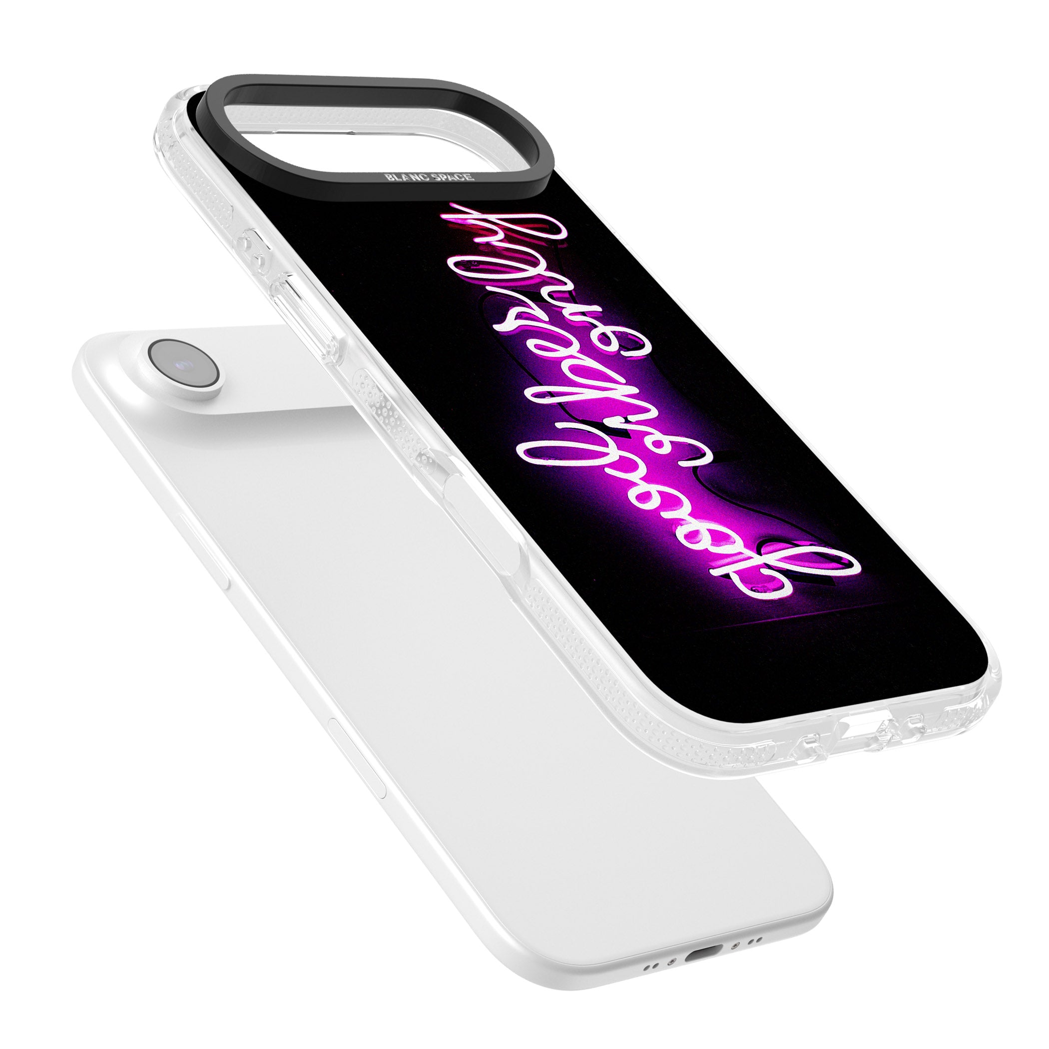 Good Vibes Only Neon Glow iPhone 17 Air Impact Air Clear Phone Case Colours