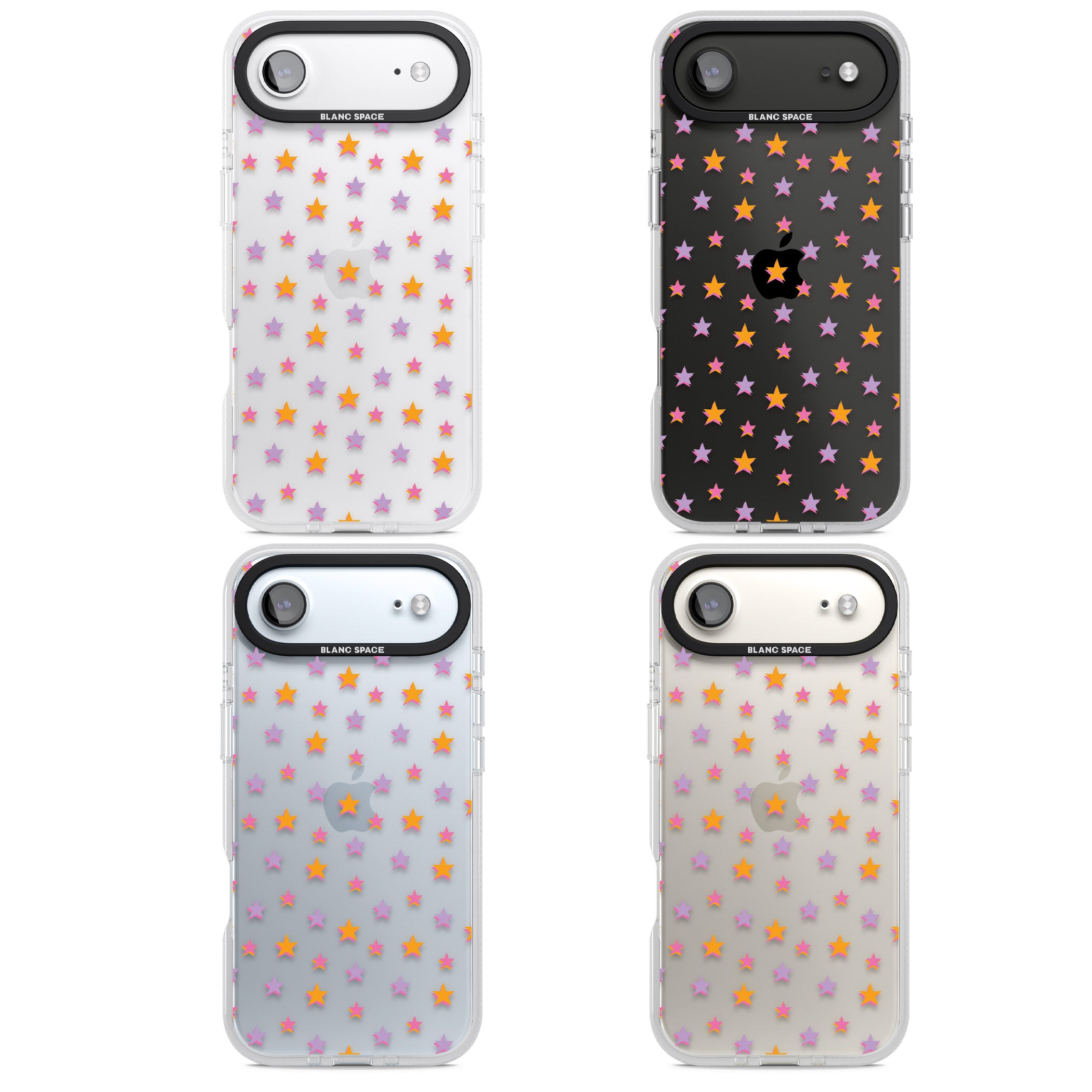 Spangling Stars Pattern iPhone 17 Air Impact Air Clear Phone Case APT Impact Protection