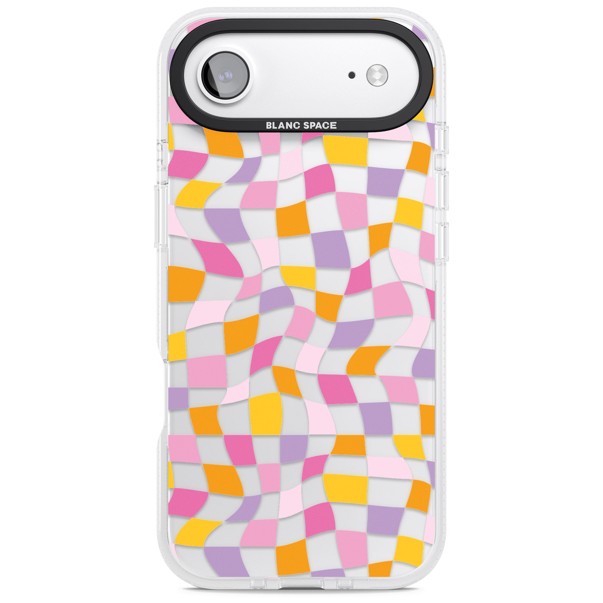 Wonky Squares Pattern iPhone 17 Air Impact Air Clear Phone Case