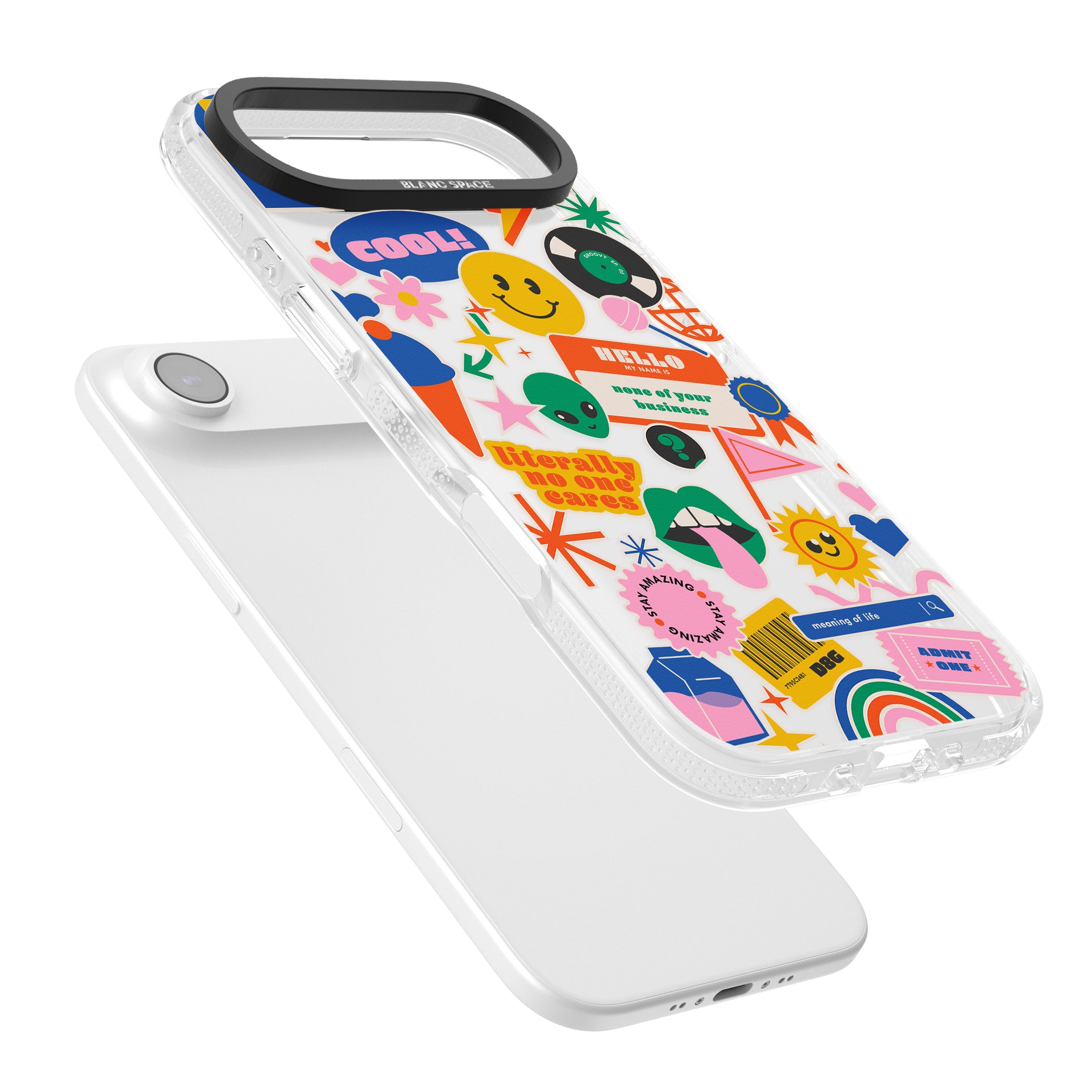 Nostalgic Sticker Vibes iPhone 17 Air Impact Air Clear Phone Case Colours