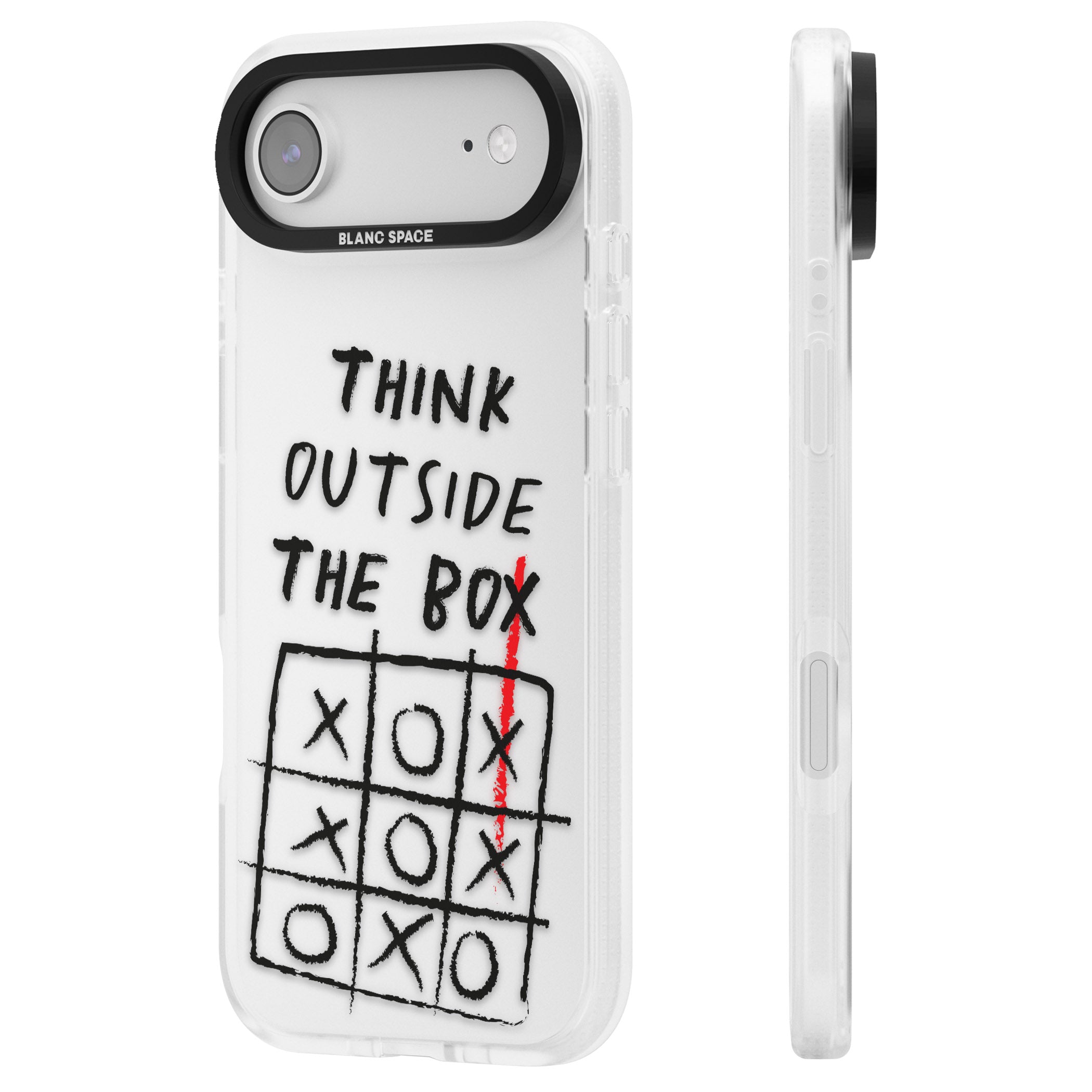 Think Outside The Box iPhone 17 Air Impact Air Clear Phone Case Side Profile