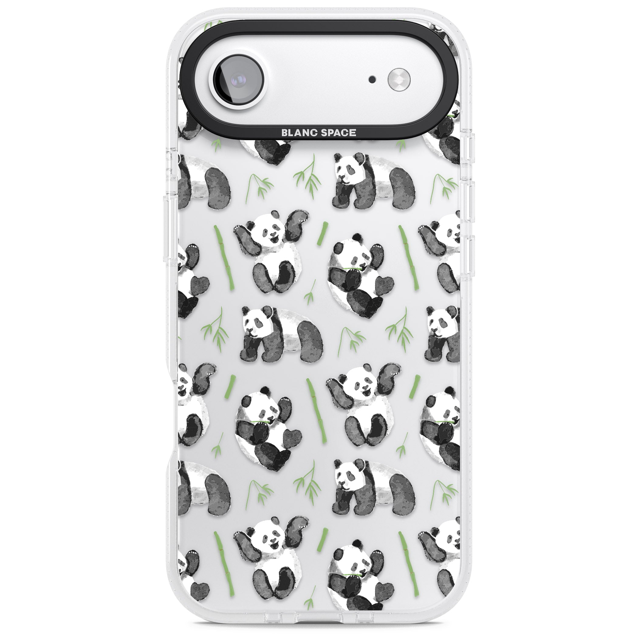Watercolour Panda Pattern iPhone 17 Air Impact Air Clear Phone Case