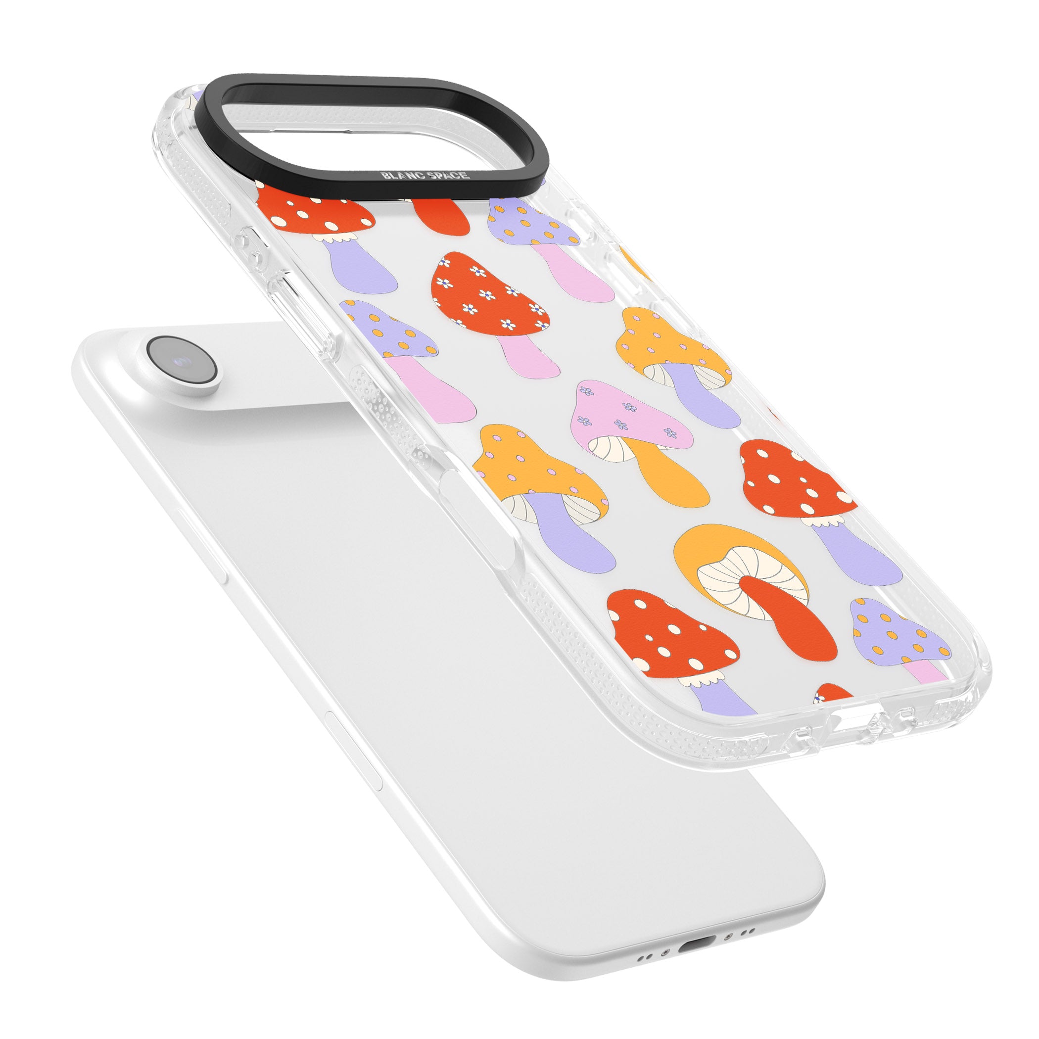 Happy Shrooms iPhone 17 Air Impact Air Clear Phone Case Colours