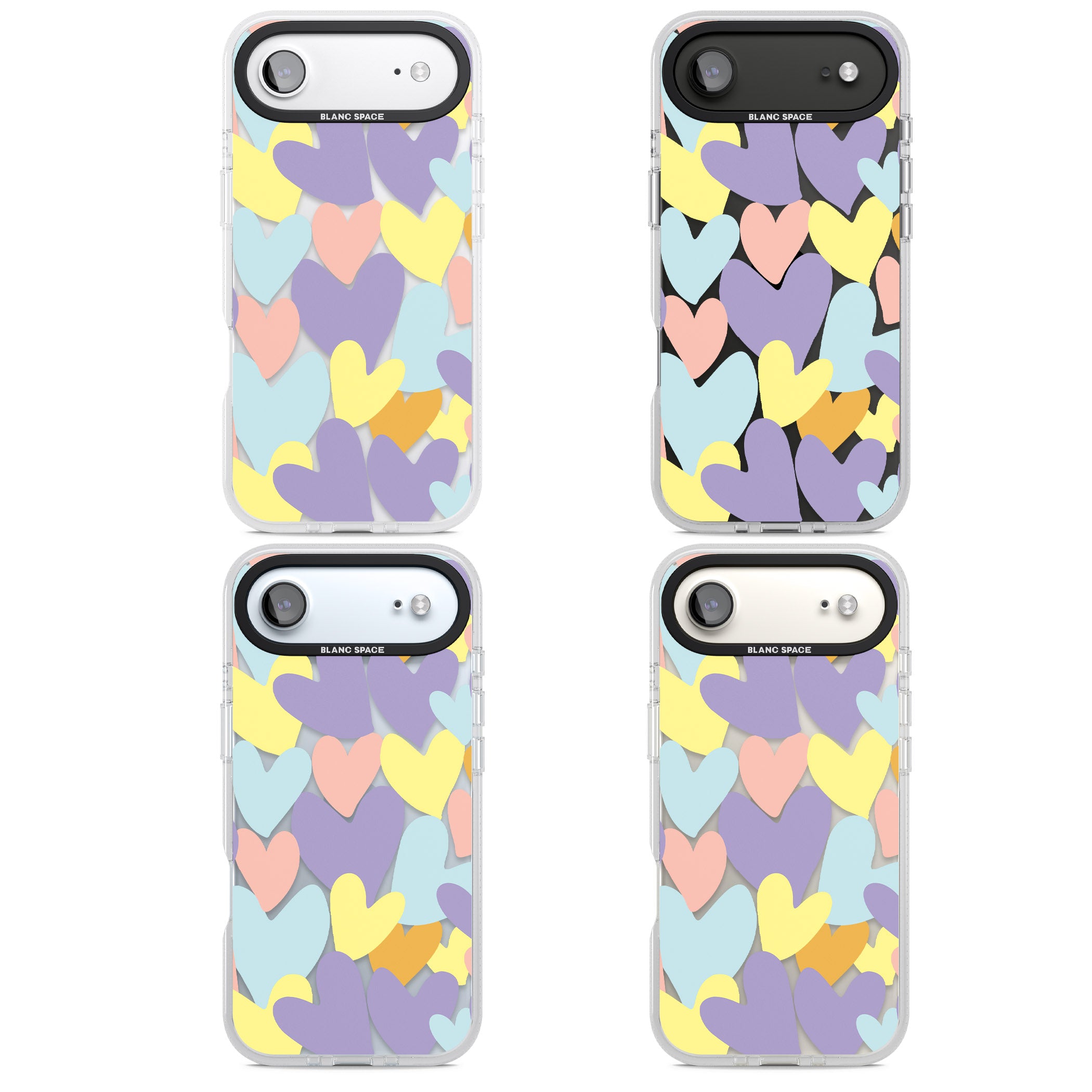 Pastel Hearts iPhone 17 Air Impact Air Clear Phone Case APT Impact Protection