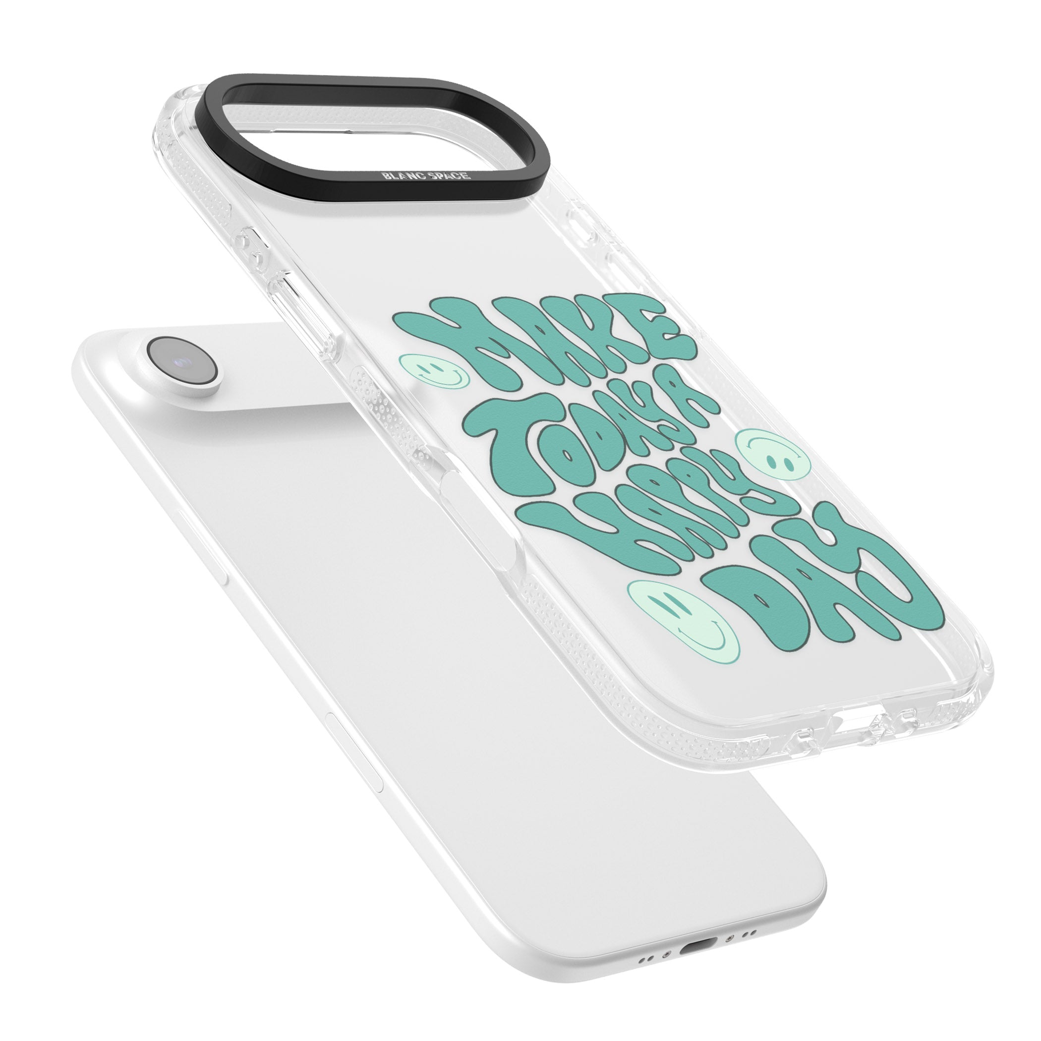 Make Today A Happy Day iPhone 17 Air Impact Air Clear Phone Case Colours