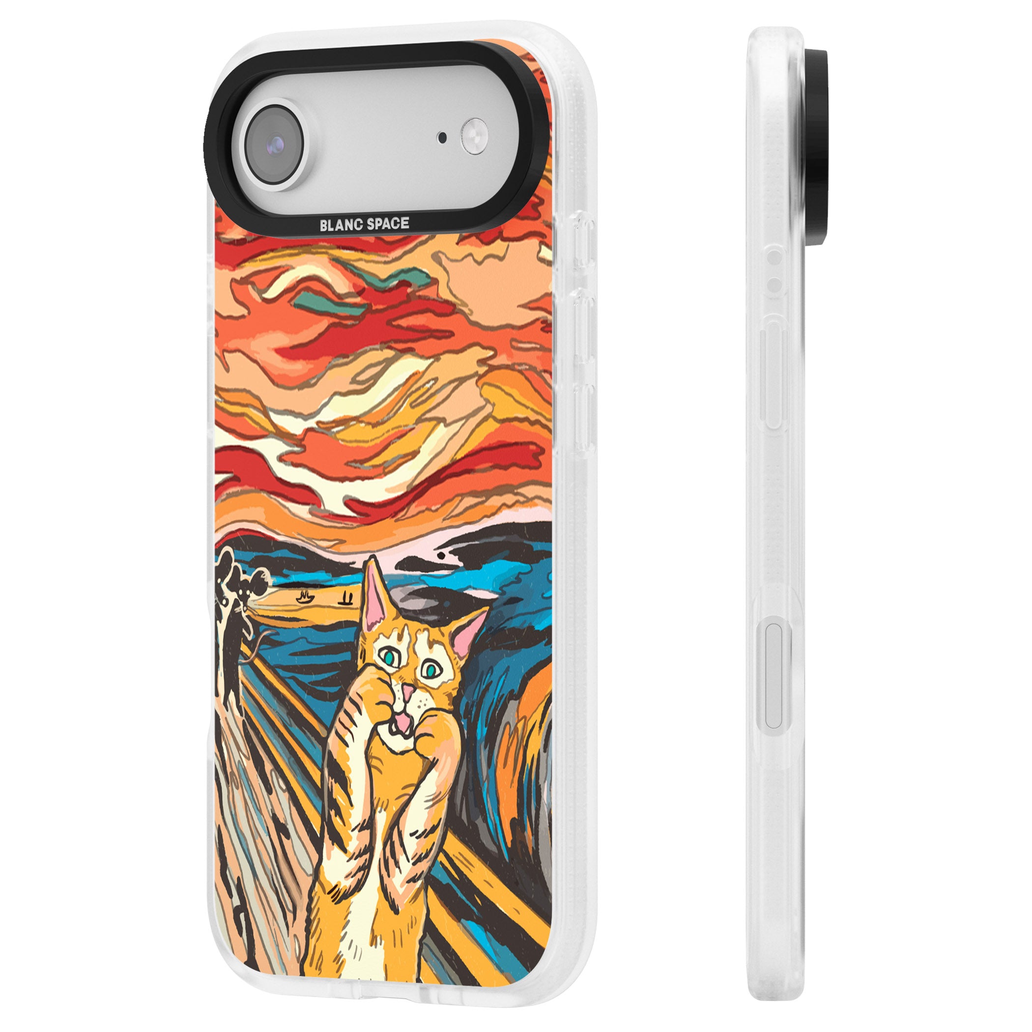 The Meow iPhone 17 Air Impact Air Clear Phone Case Side Profile