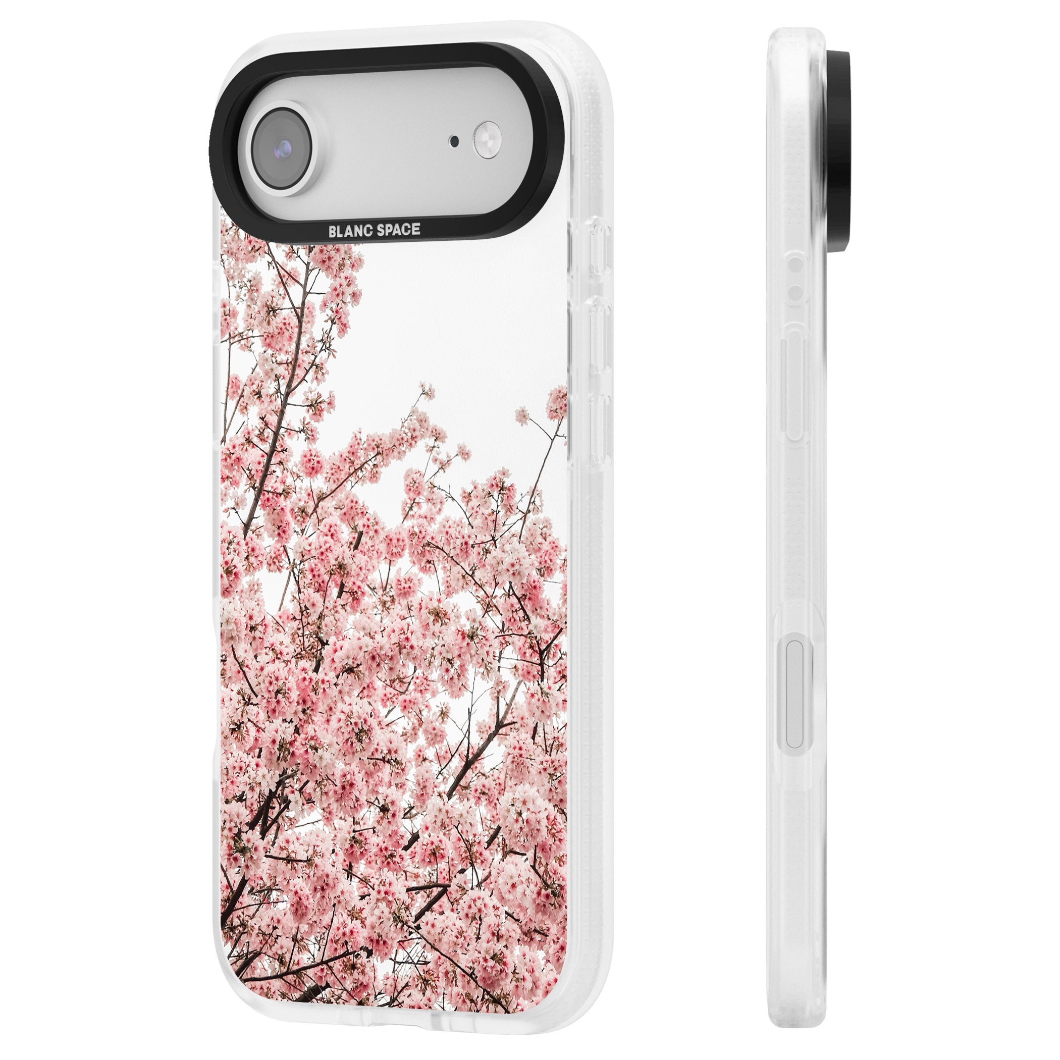 Cherry Blossom Bloom iPhone 17 Air Impact Air Clear Phone Case Side Profile