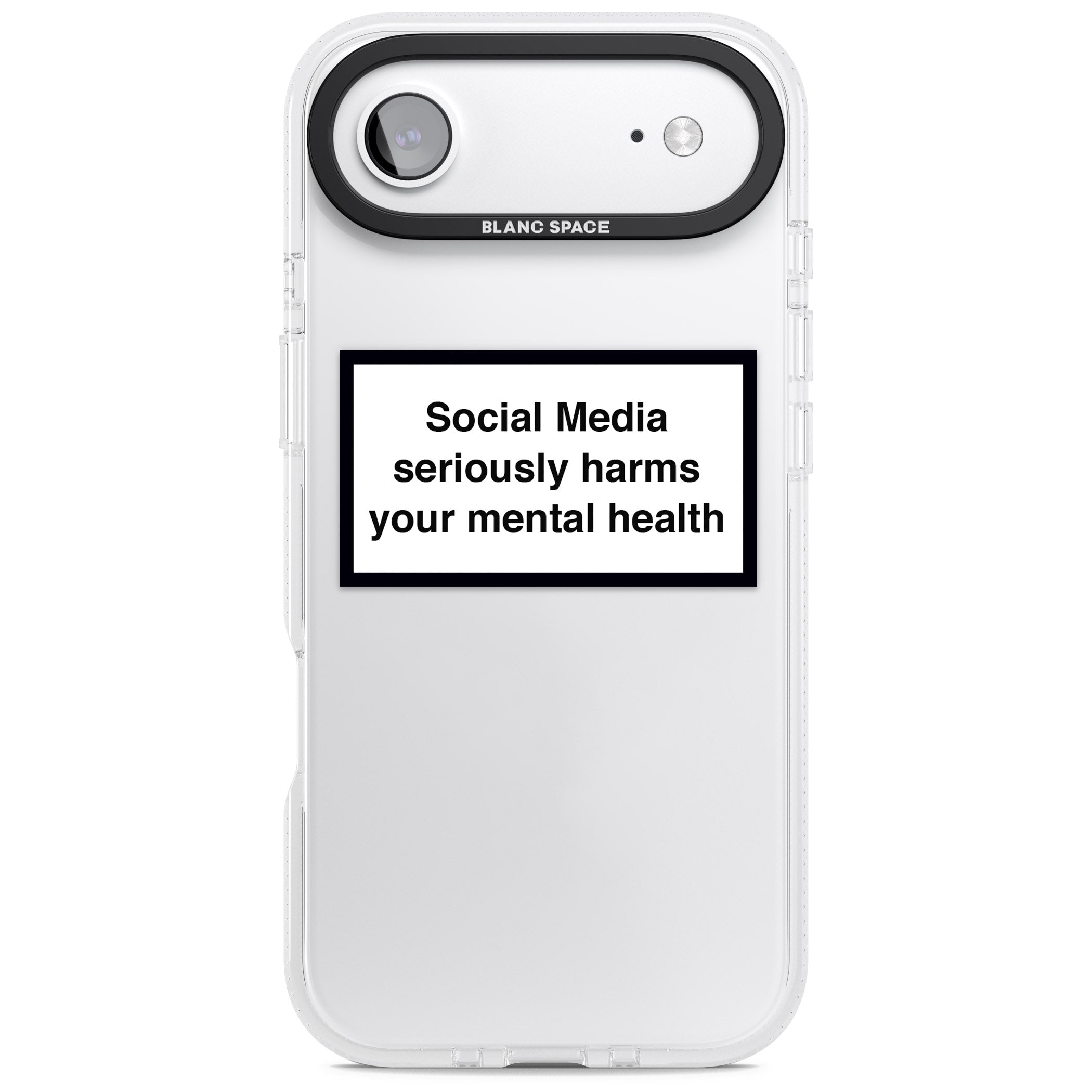 Social Media Quote iPhone 17 Air Impact Air Clear Phone Case