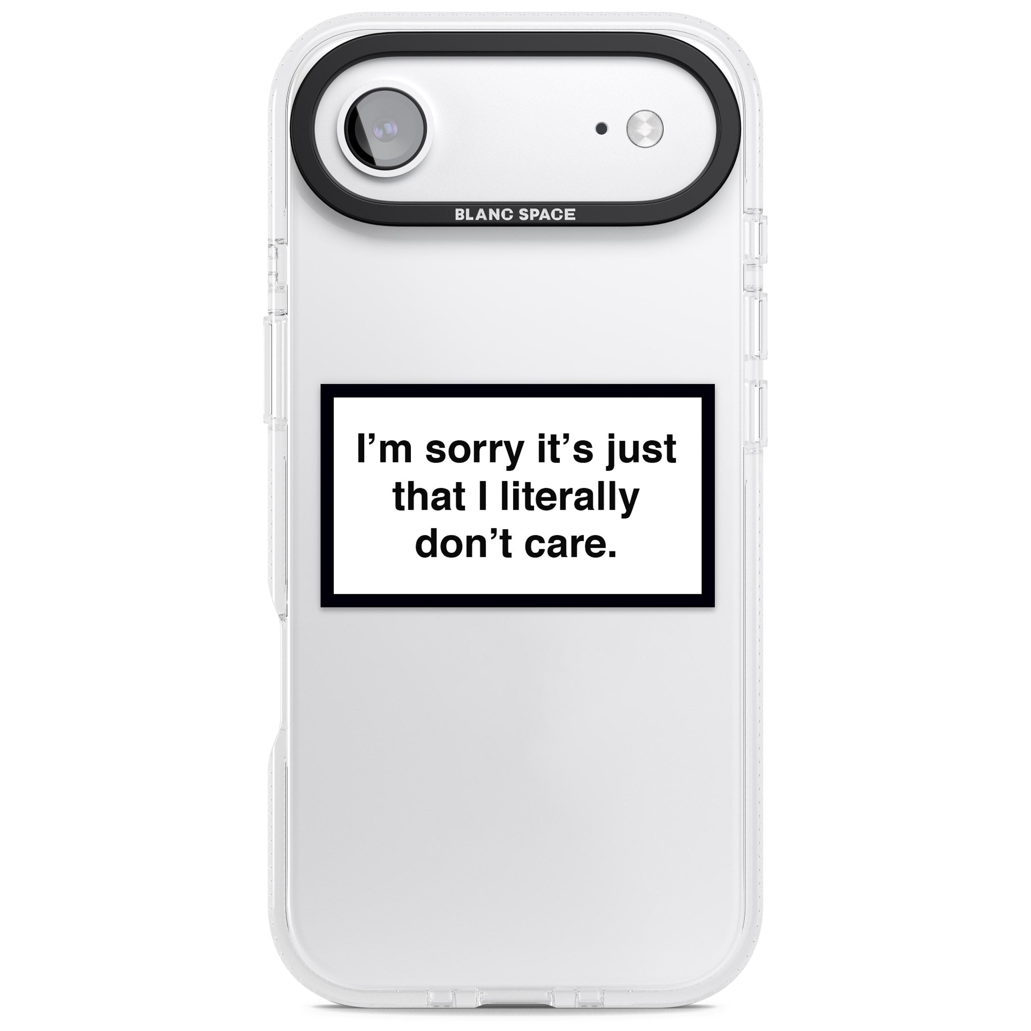 Literally Don'T Care iPhone 17 Air Impact Air Clear Phone Case