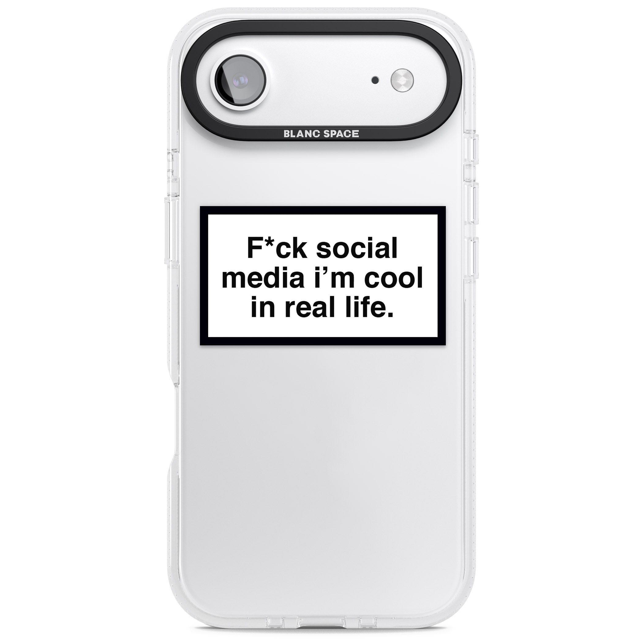 F*Ck Social Media iPhone 17 Air Impact Air Clear Phone Case