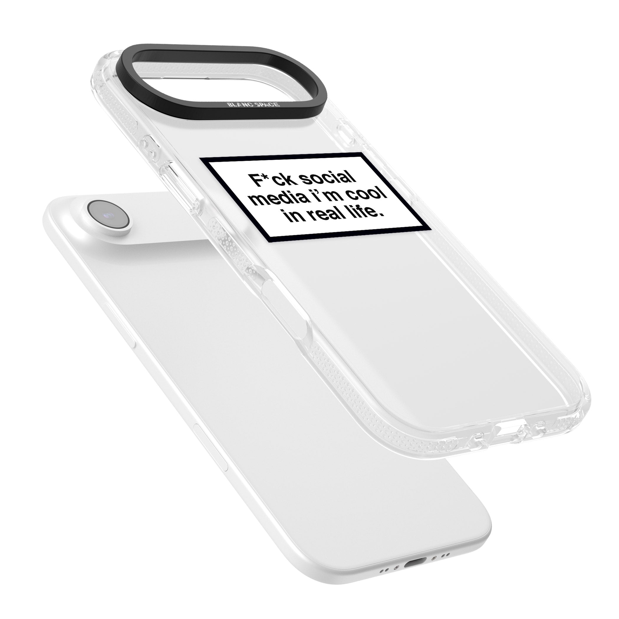 F*Ck Social Media iPhone 17 Air Impact Air Clear Phone Case Colours