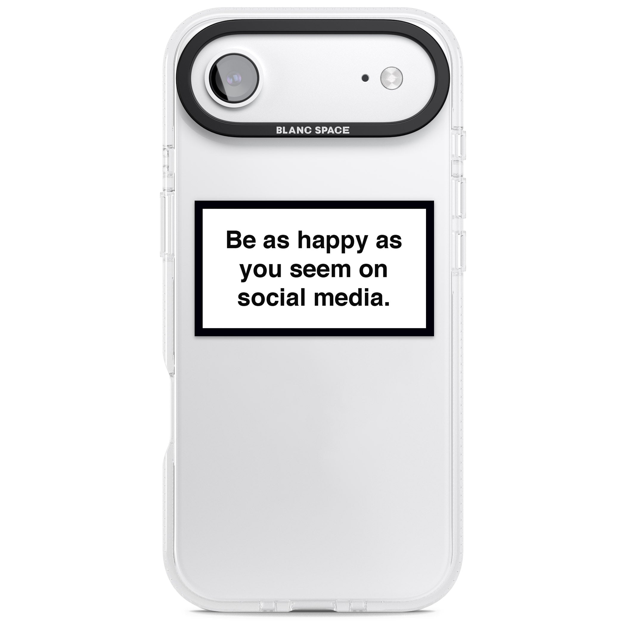 Happy On Social Media iPhone 17 Air Impact Air Clear Phone Case