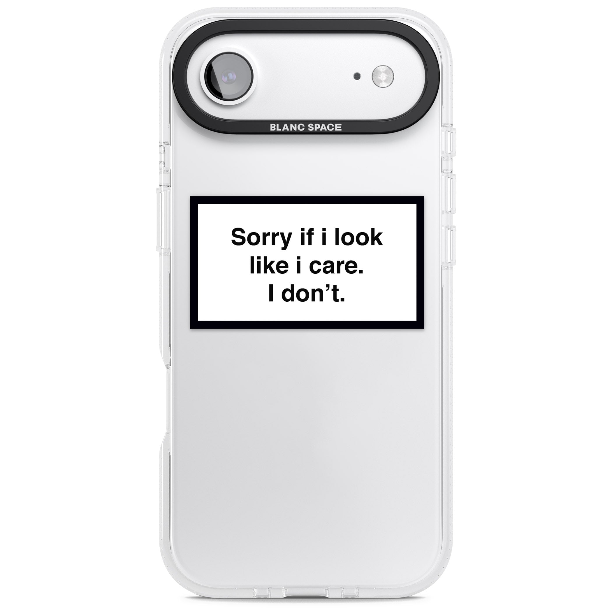 Sorry If I Look Like I Care iPhone 17 Air Impact Air Clear Phone Case