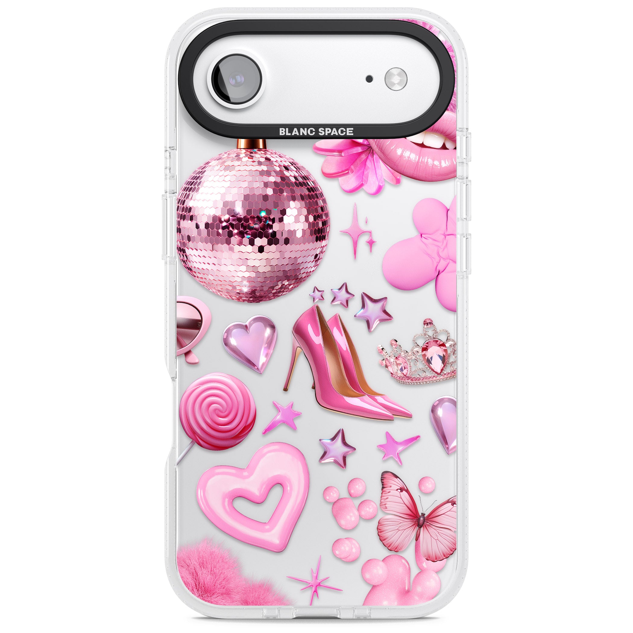 Pink Glam iPhone 17 Air Impact Air Clear Phone Case