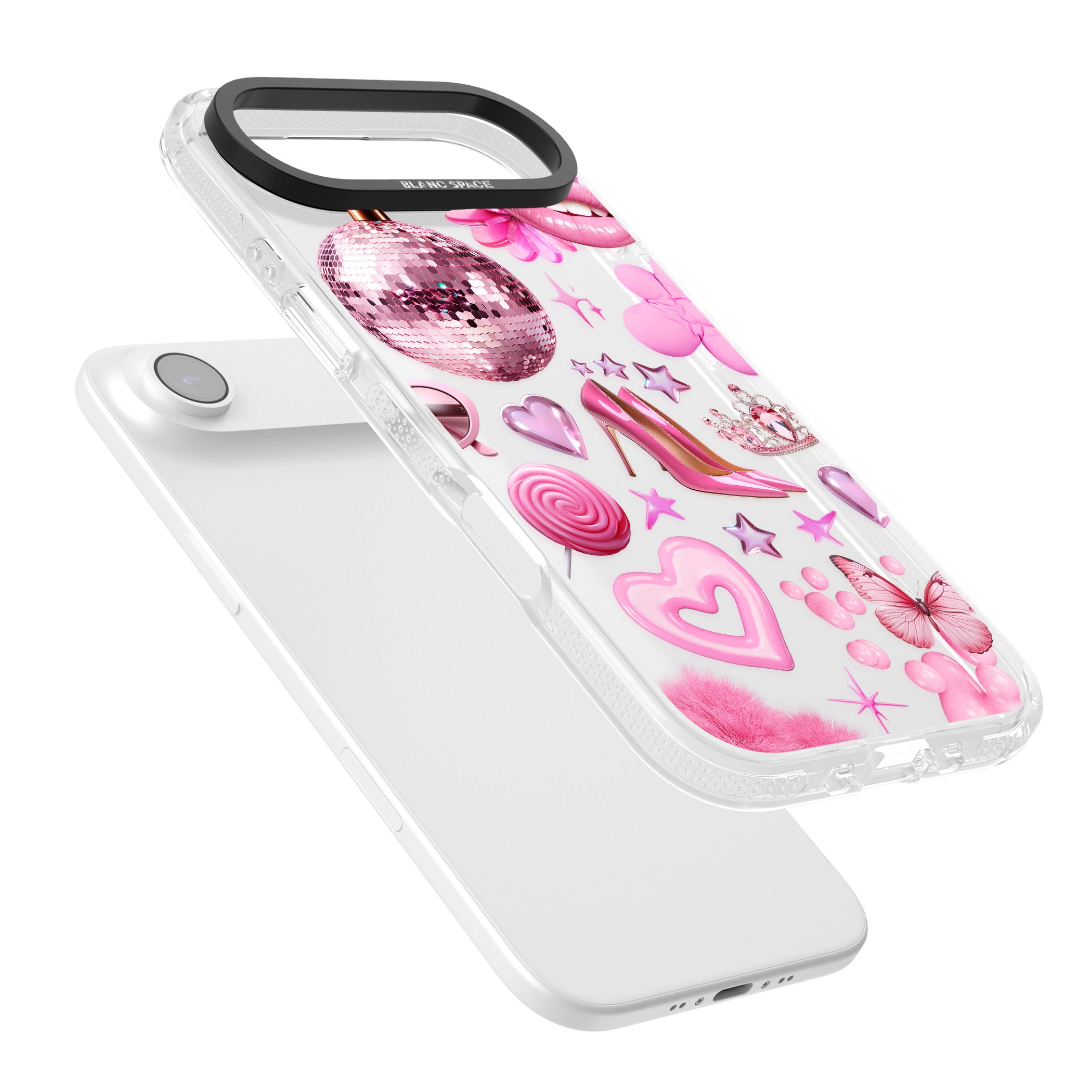 Pink Glam iPhone 17 Air Impact Air Clear Phone Case Colours