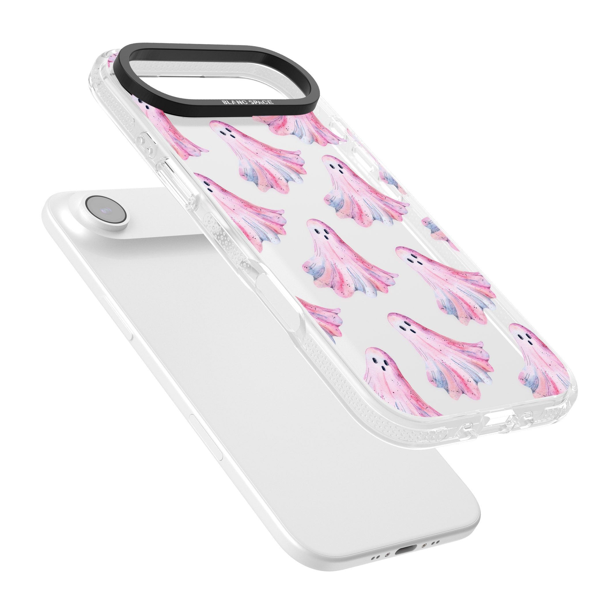 Pink Ghosts iPhone 17 Air Impact Air Clear Phone Case Colours