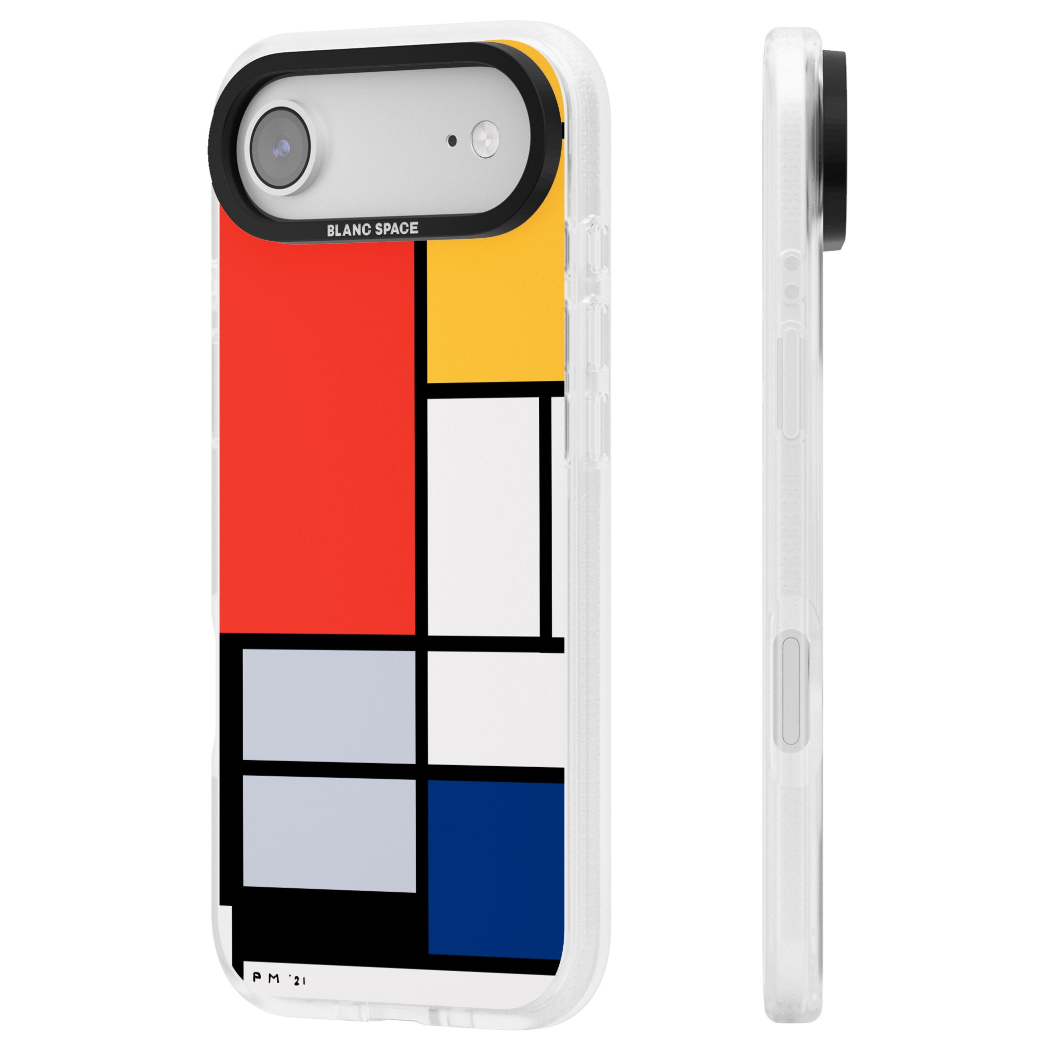 Piet Mondrian'S Composition iPhone 17 Air Impact Air Clear Phone Case Side Profile