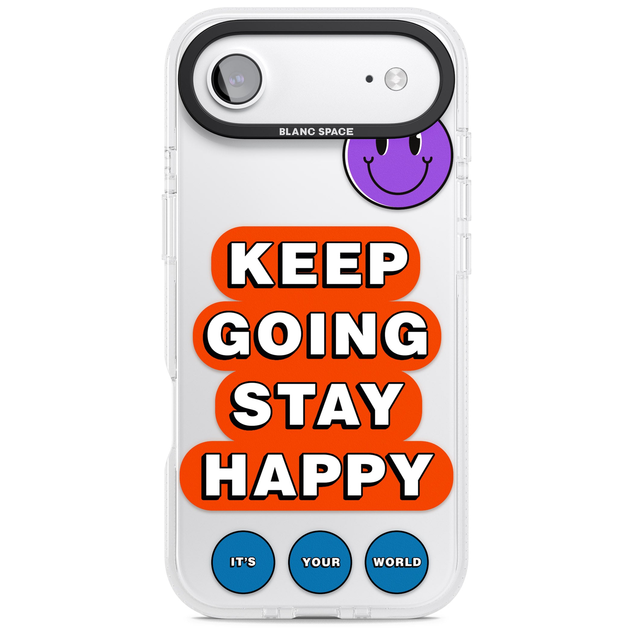 Keep Going Stay Happy iPhone 17 Air Impact Air Clear Phone Case