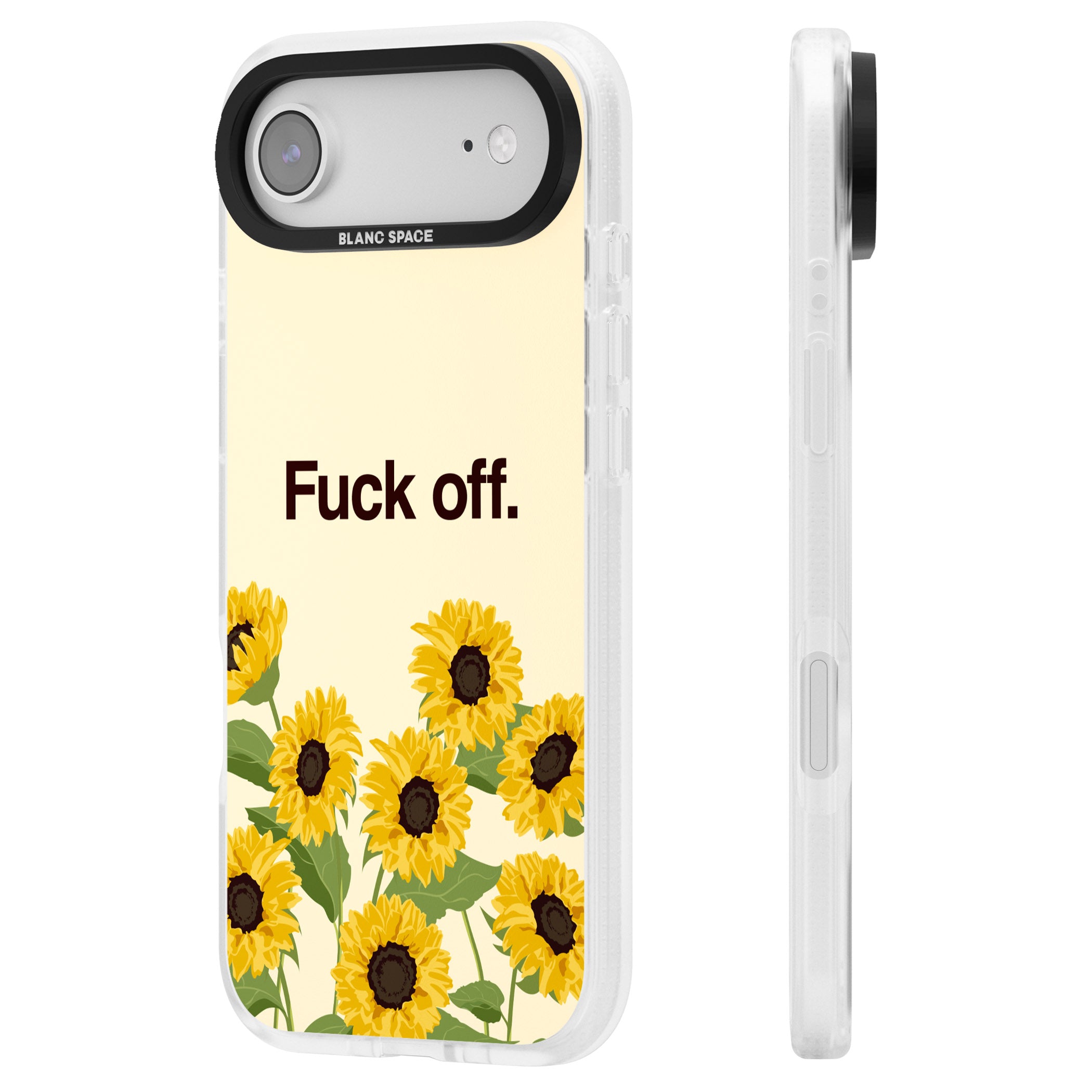 F*Ck Off iPhone 17 Air Impact Air Clear Phone Case Side Profile
