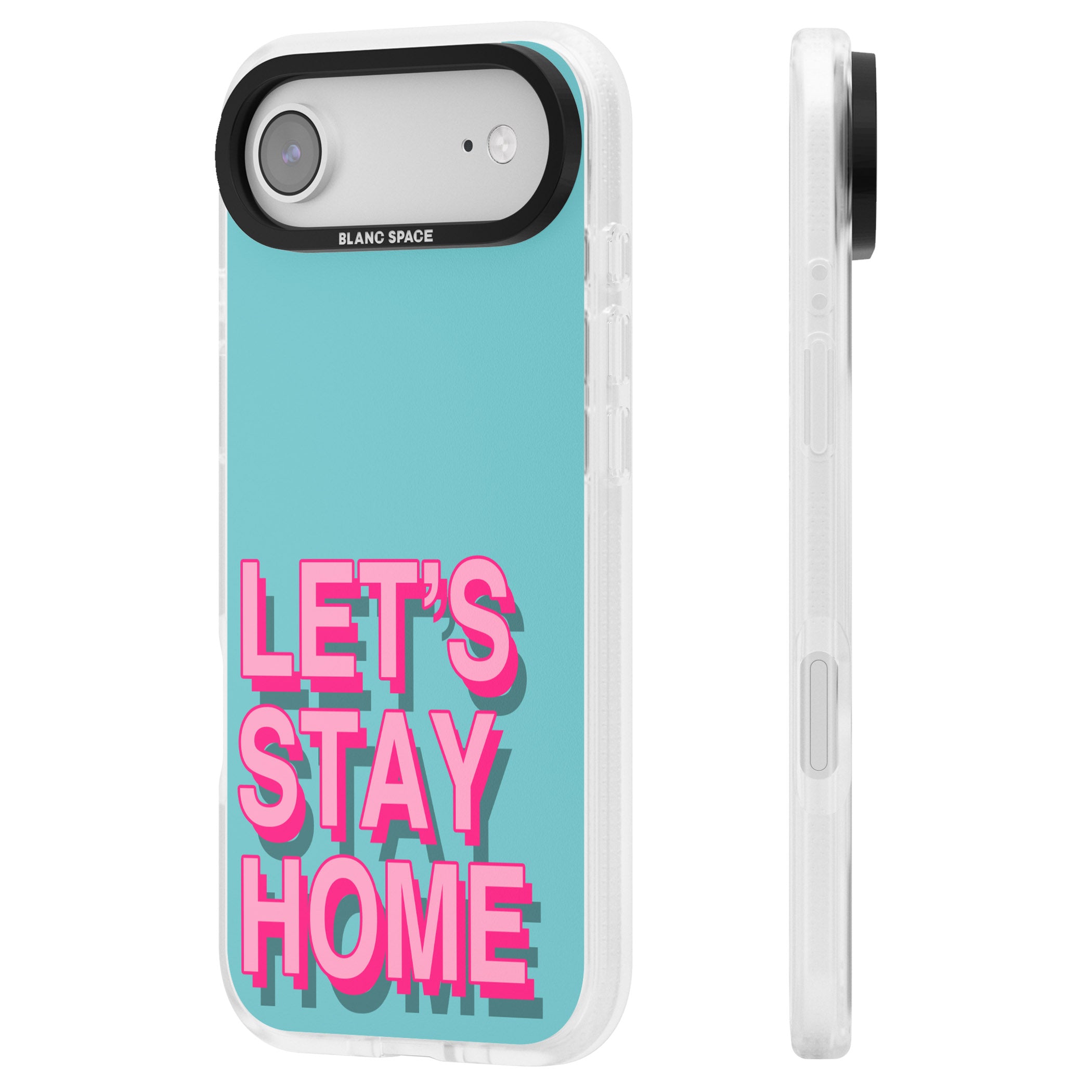 Let'S Stay Home iPhone 17 Air Impact Air Clear Phone Case Side Profile