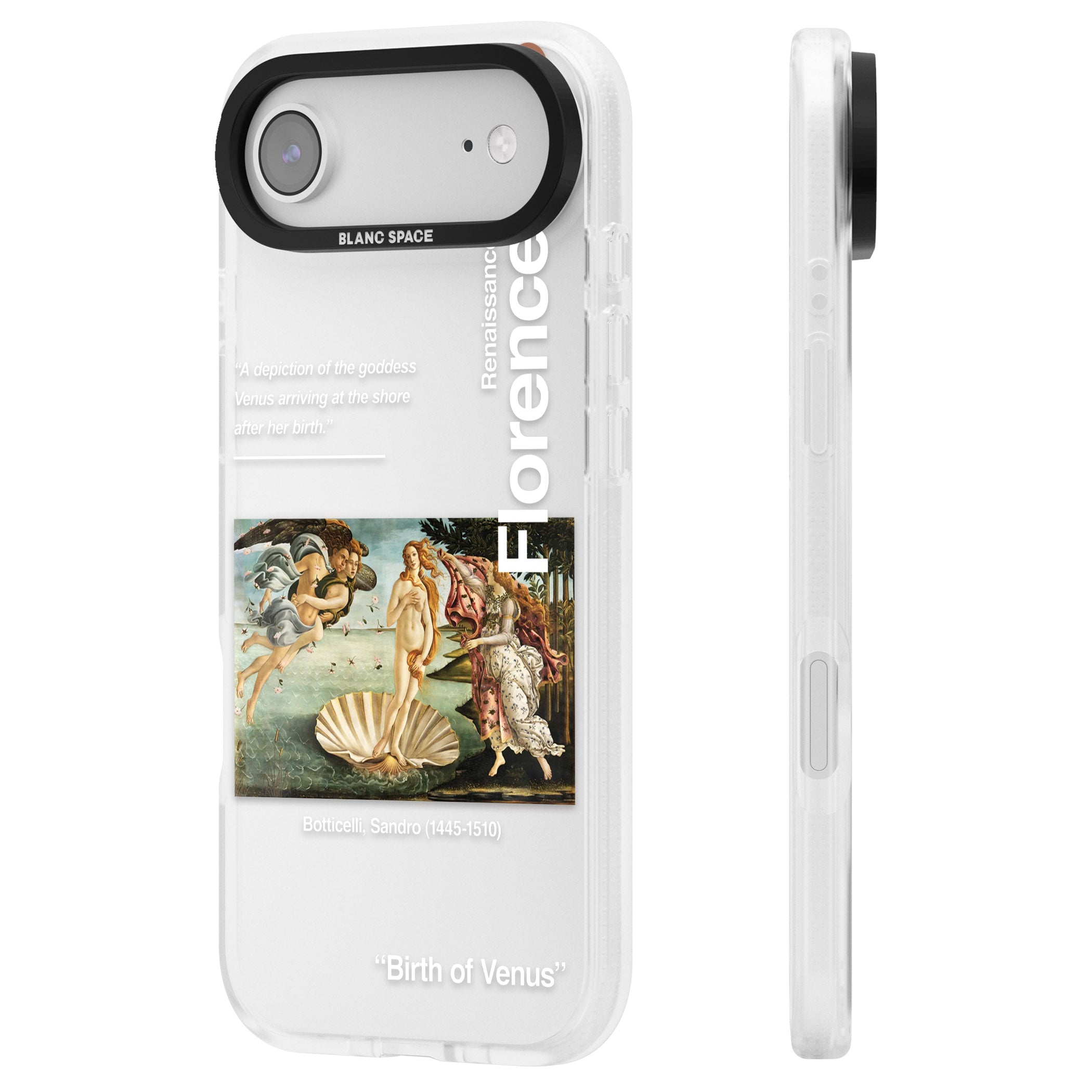 Birth Of Venus iPhone 17 Air Impact Air Clear Phone Case Side Profile