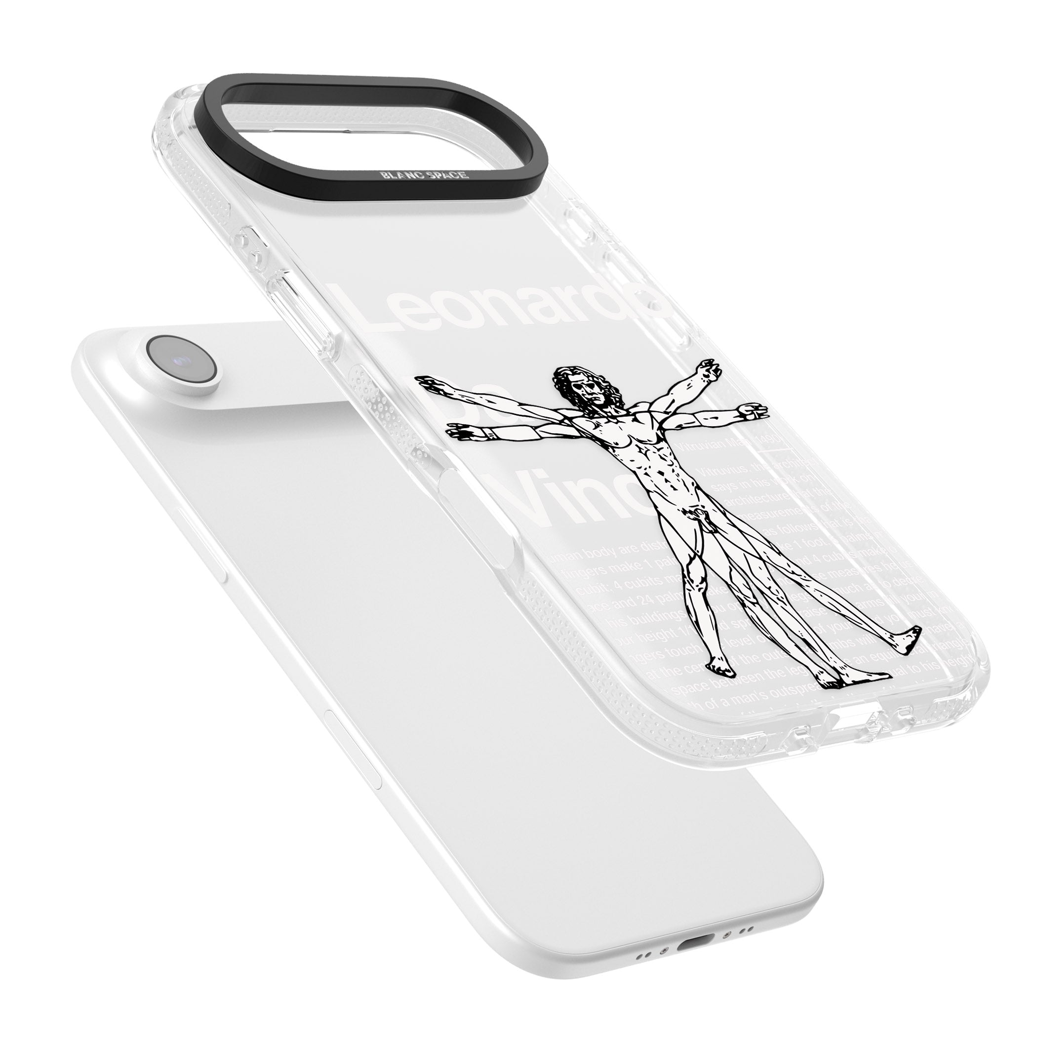 Vitruvian Man iPhone 17 Air Impact Air Clear Phone Case Colours