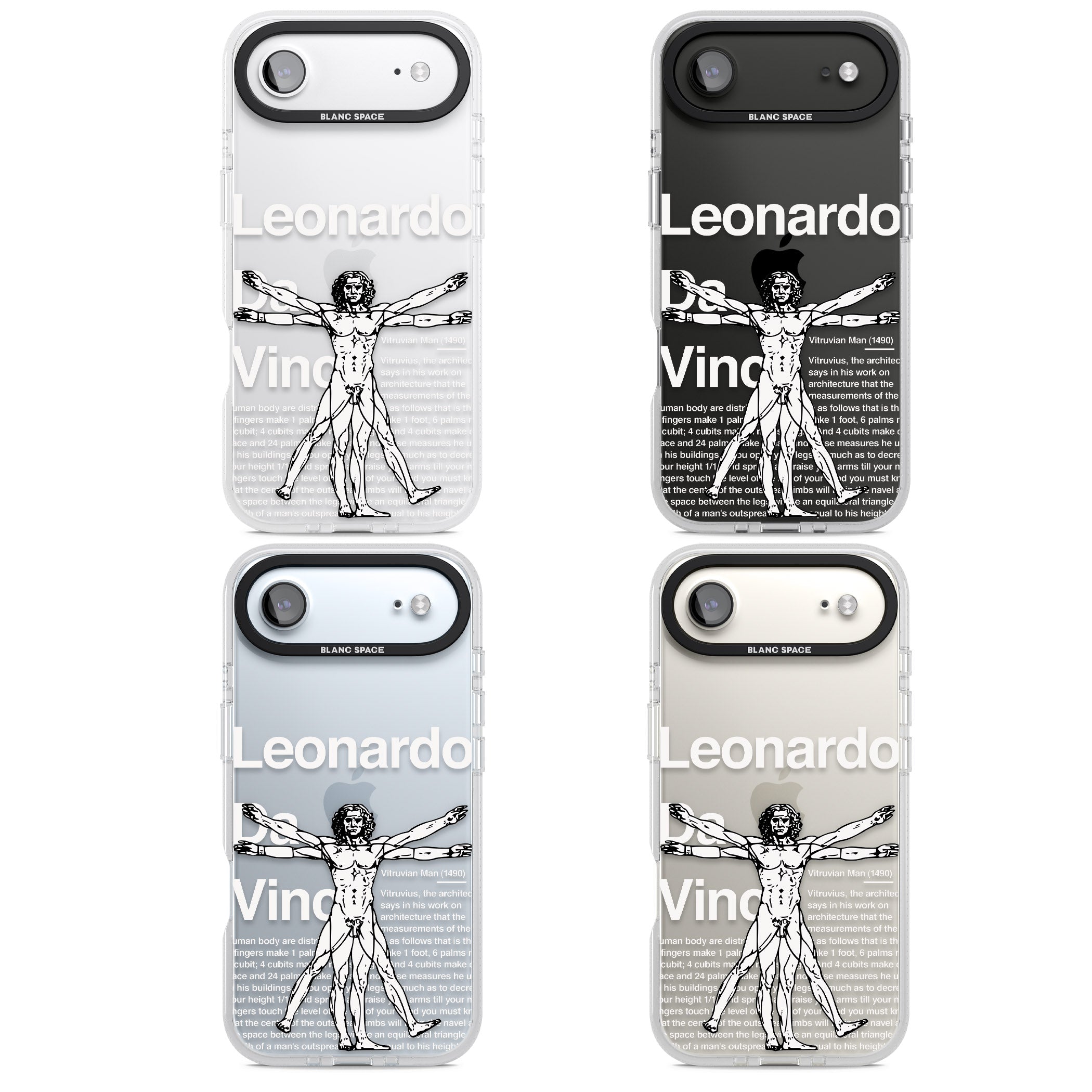 Vitruvian Man iPhone 17 Air Impact Air Clear Phone Case APT Impact Protection