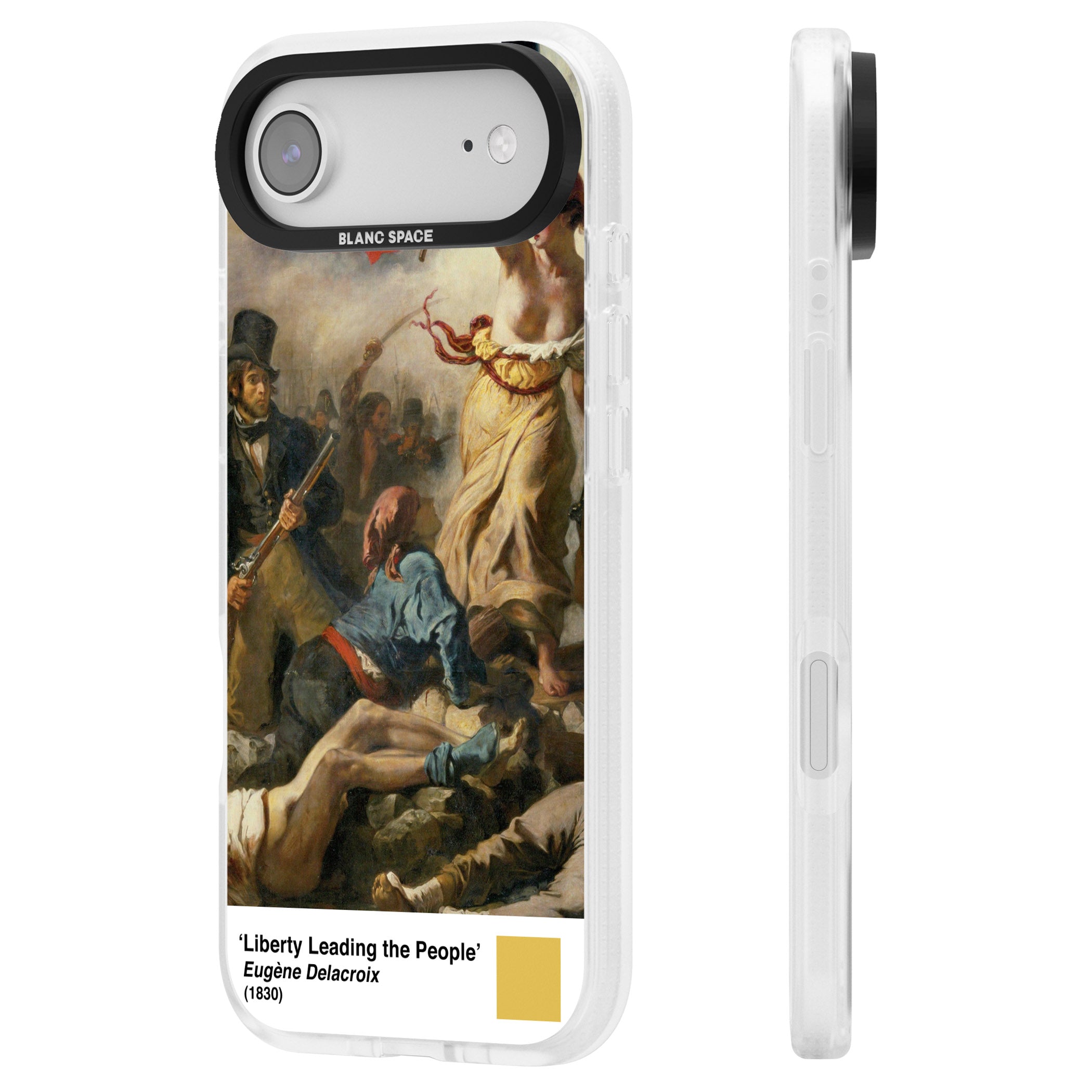 Liberty Leading The People iPhone 17 Air Impact Air Clear Phone Case Side Profile