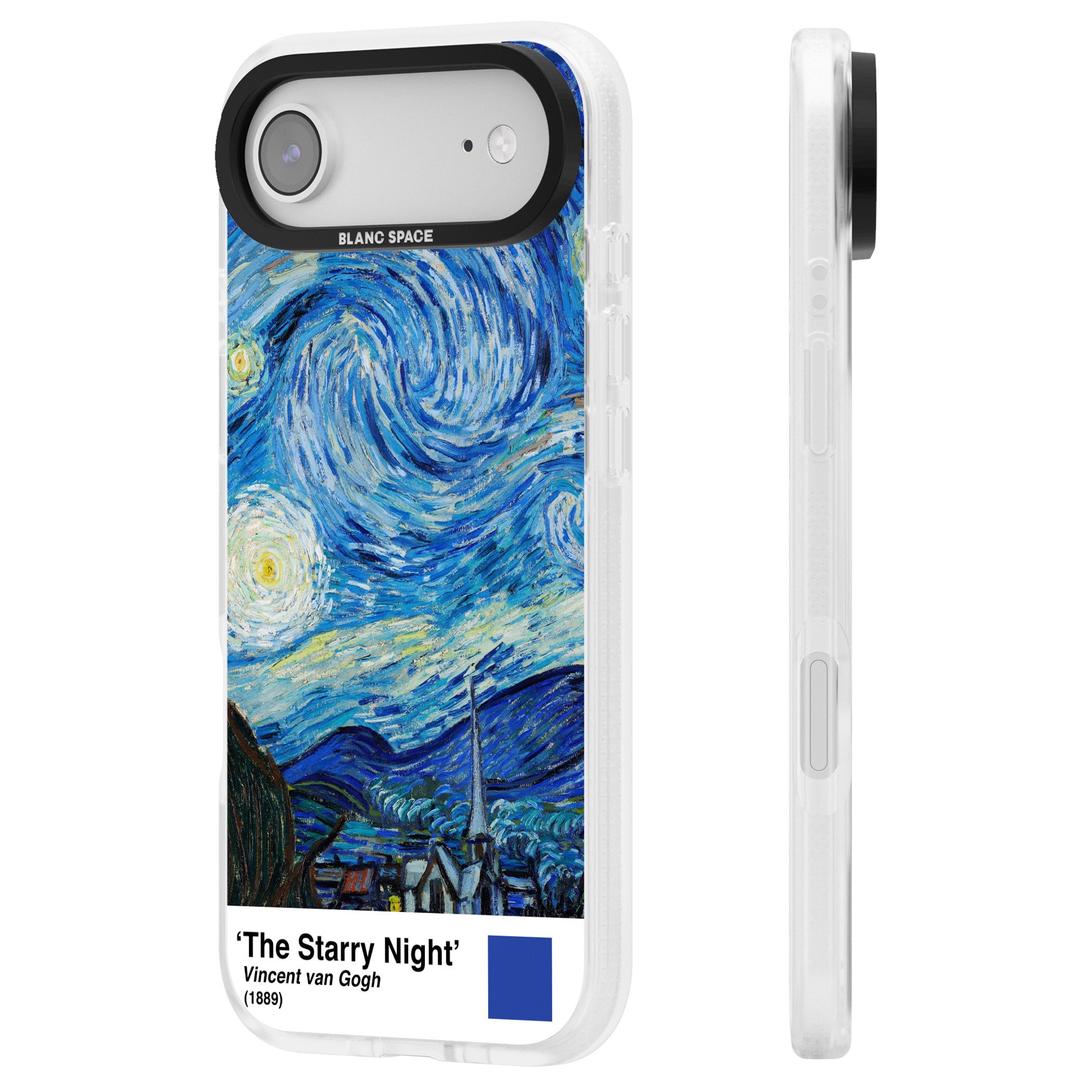 The Starry Night iPhone 17 Air Impact Air Clear Phone Case Side Profile