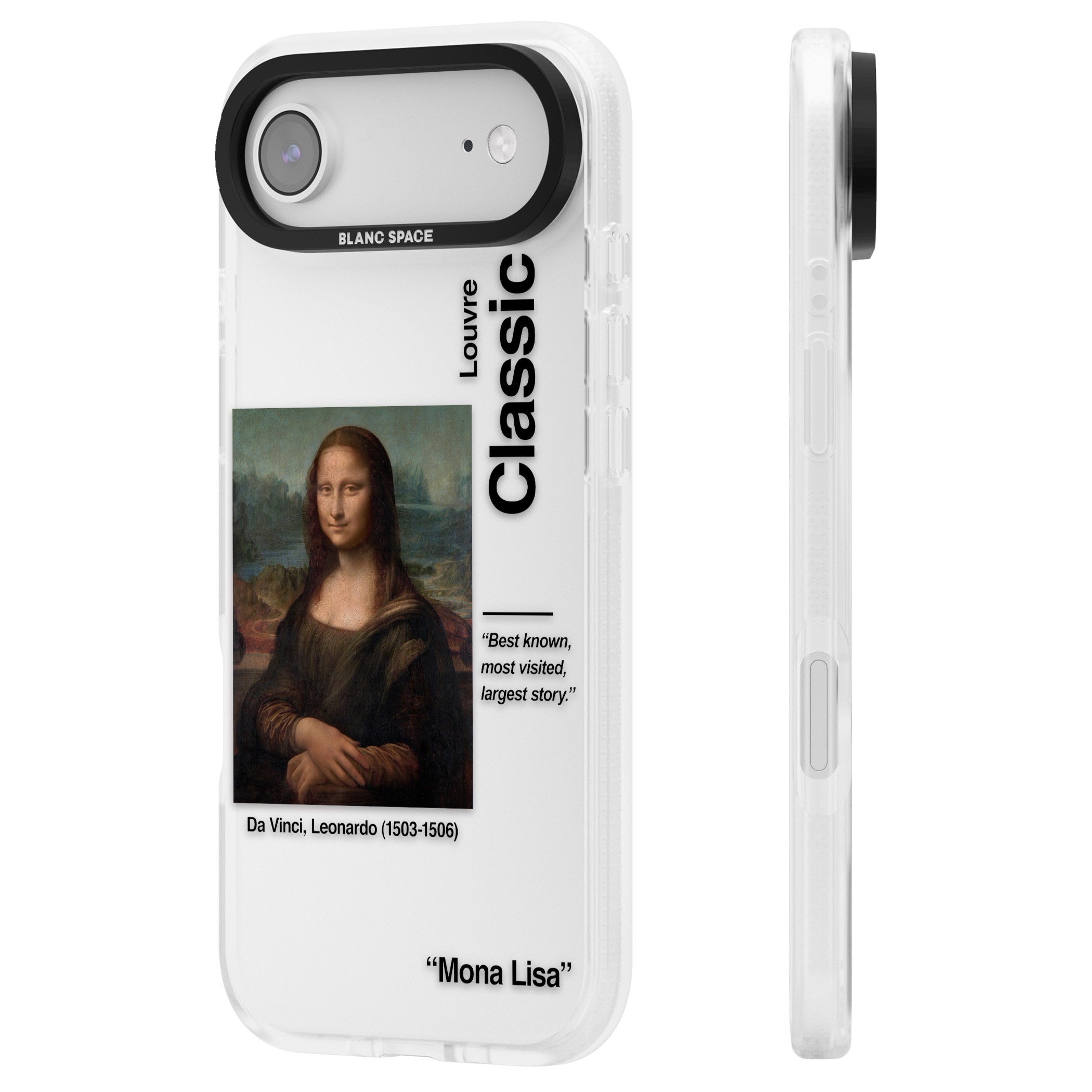 Mona Lisa Leonardo Da Vinci iPhone 17 Air Impact Air Clear Phone Case Side Profile