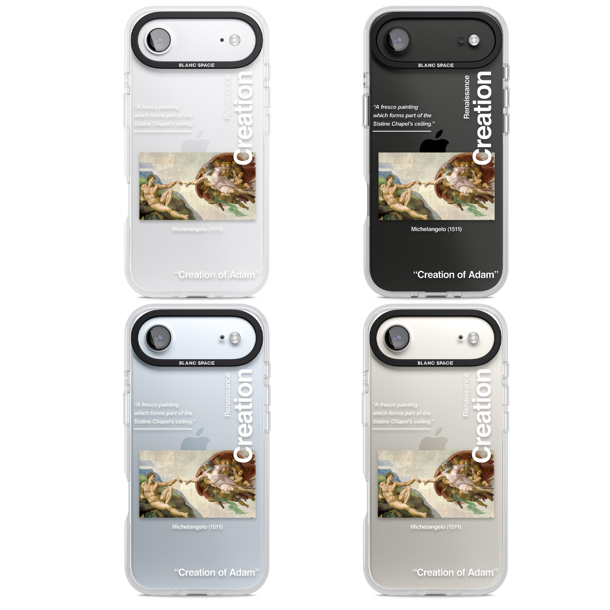 Creation Of Adam Michelangelo iPhone 17 Air Impact Air Clear Phone Case APT Impact Protection