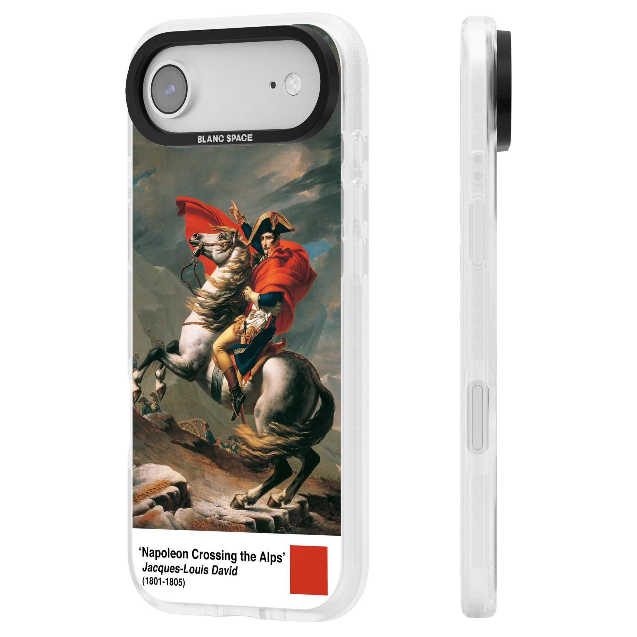 Napoleon Crossing The Alps iPhone 17 Air Impact Air Clear Phone Case Side Profile