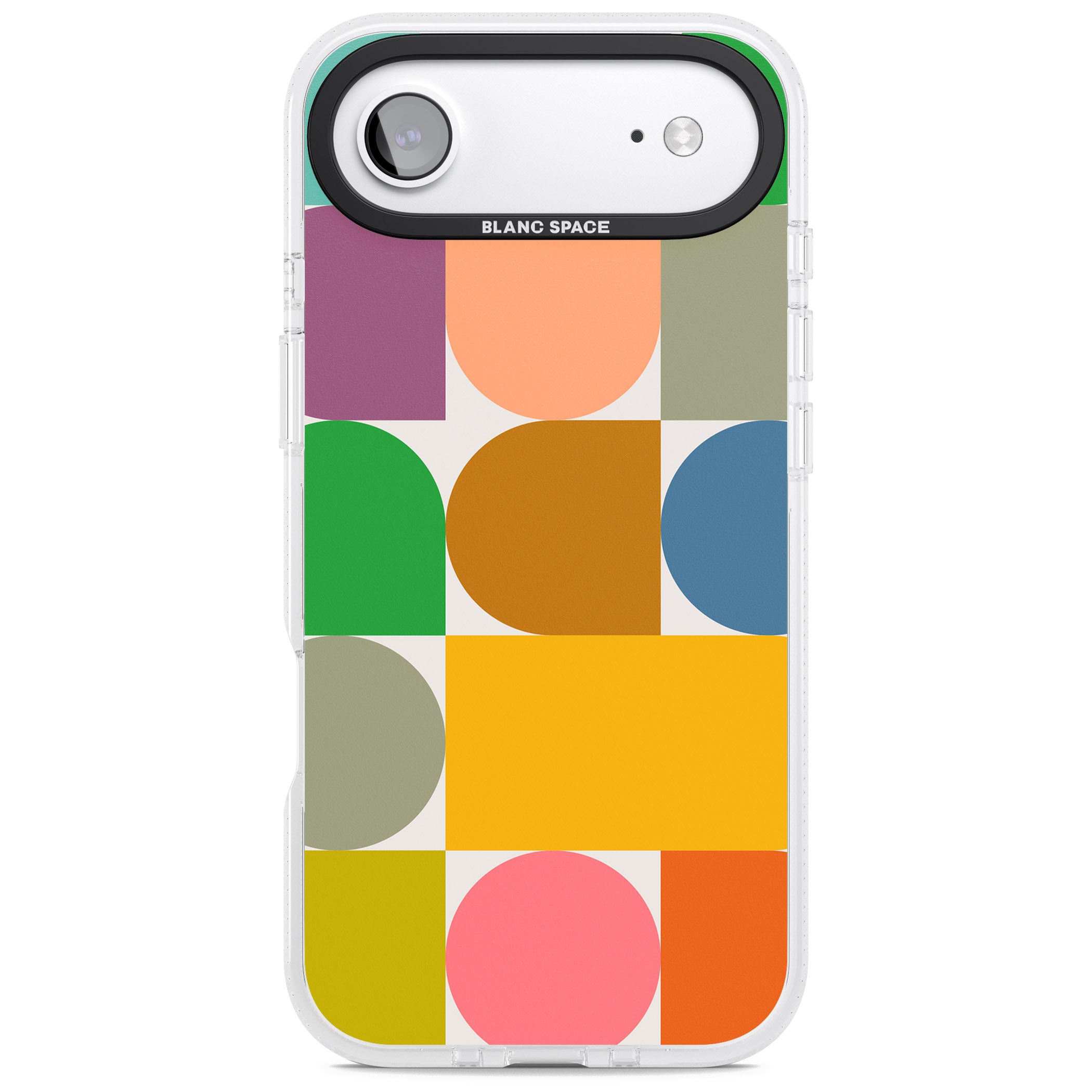 Retro Colorful Shapes iPhone 17 Air Impact Air Clear Phone Case