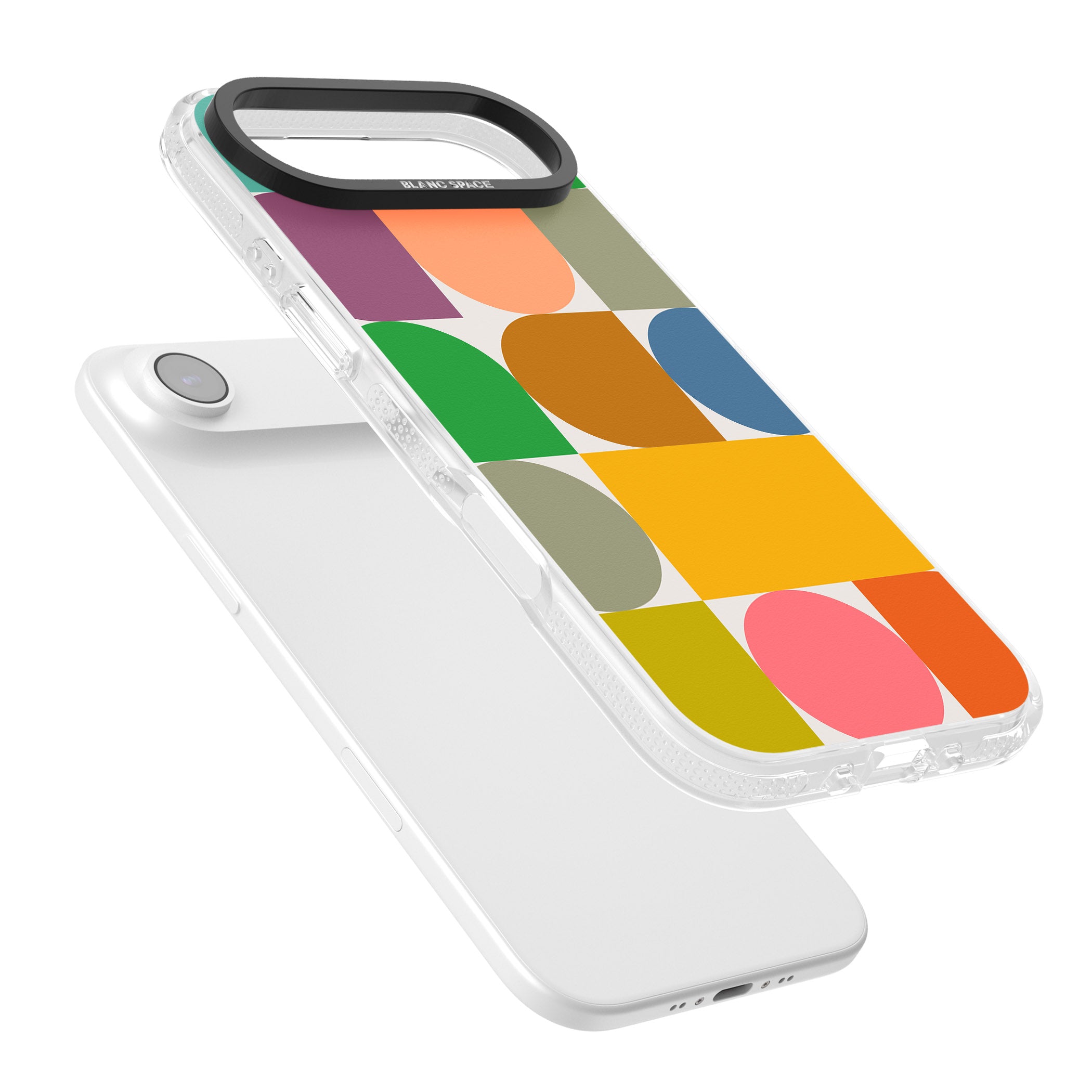 Retro Colorful Shapes iPhone 17 Air Impact Air Clear Phone Case Colours