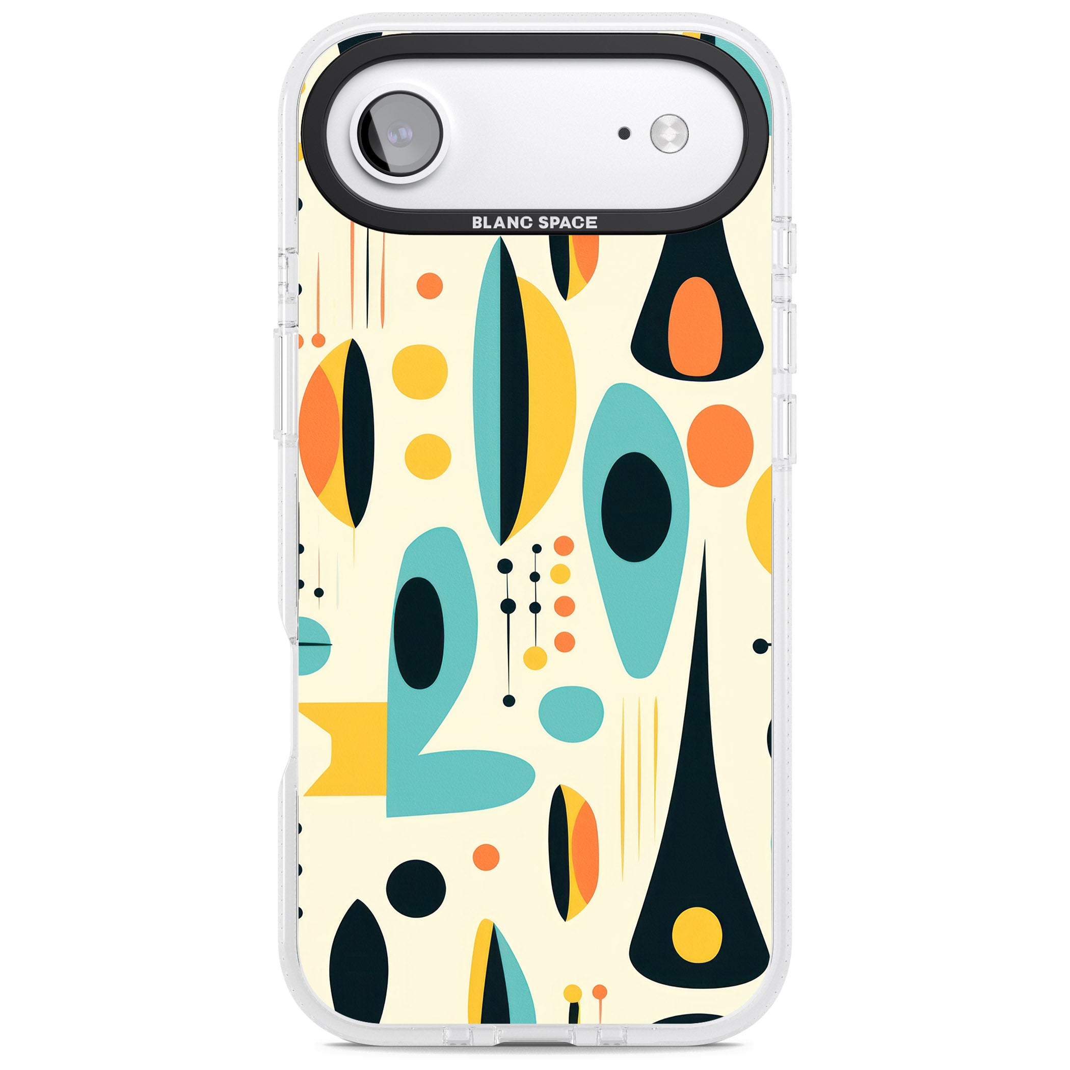 Mid Century Atomic Pattern iPhone 17 Air Impact Air Clear Phone Case